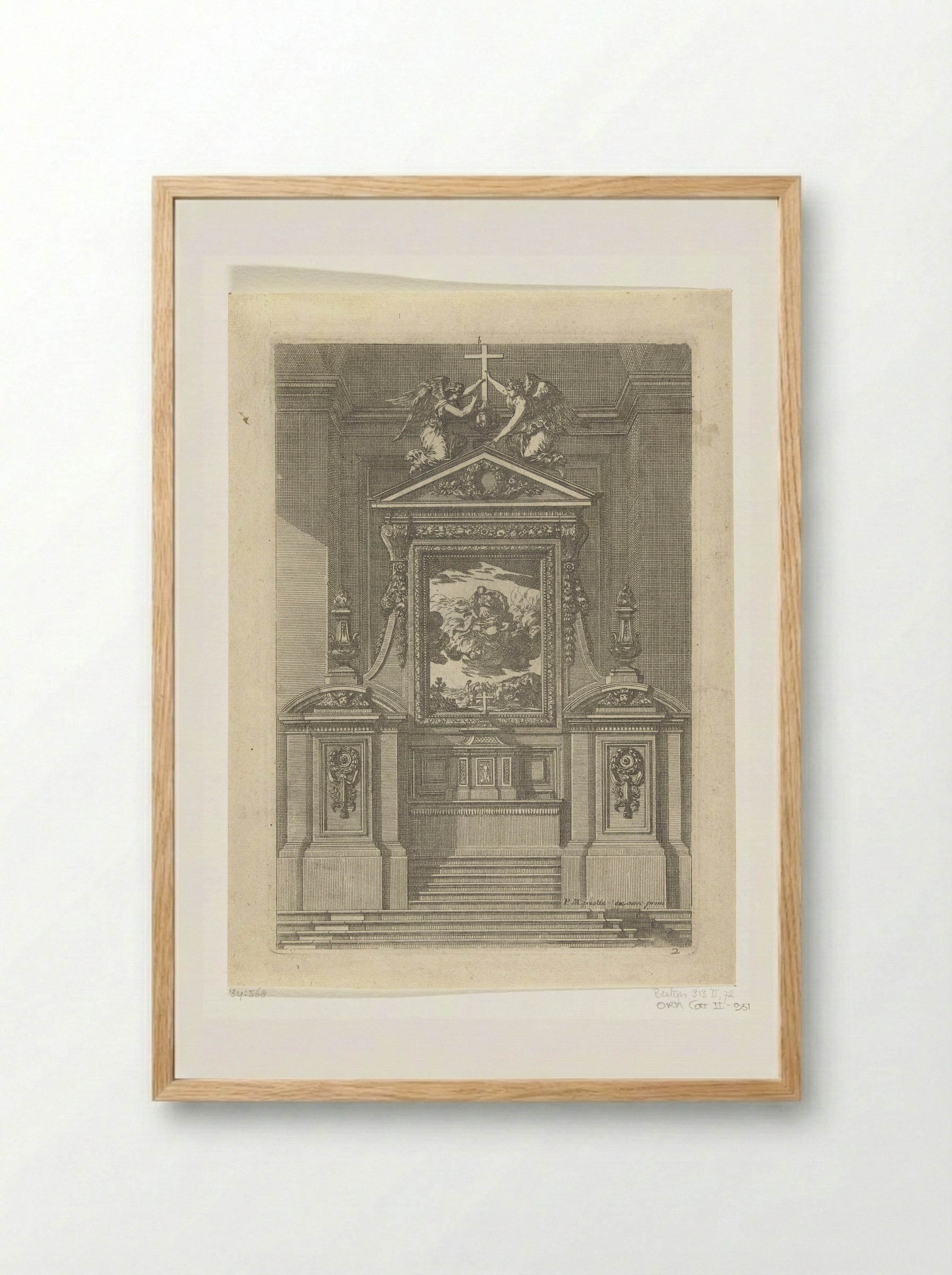 Tabernacle with the Assumption of the Virgin - Jean Lepautre - Framed Print Wood