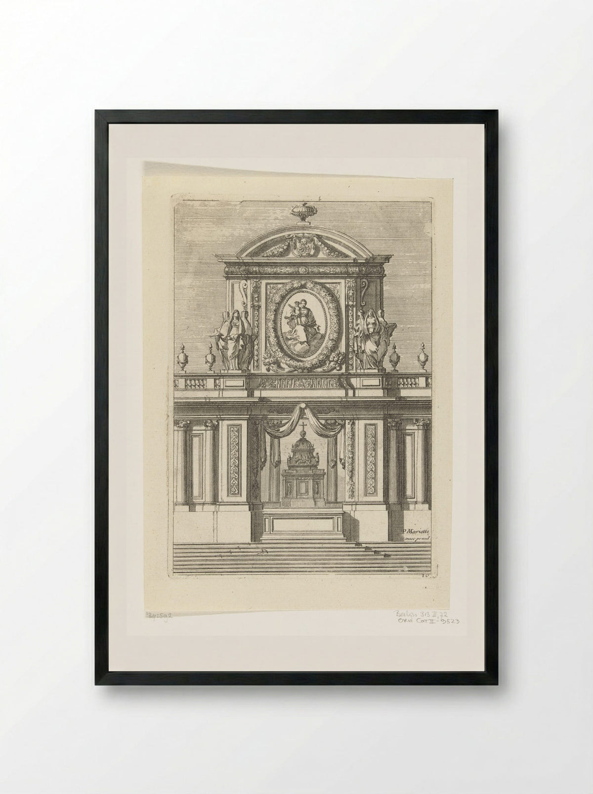 Tabernacle with the Virgin and Child - Jean Lepautre - Framed Print Black