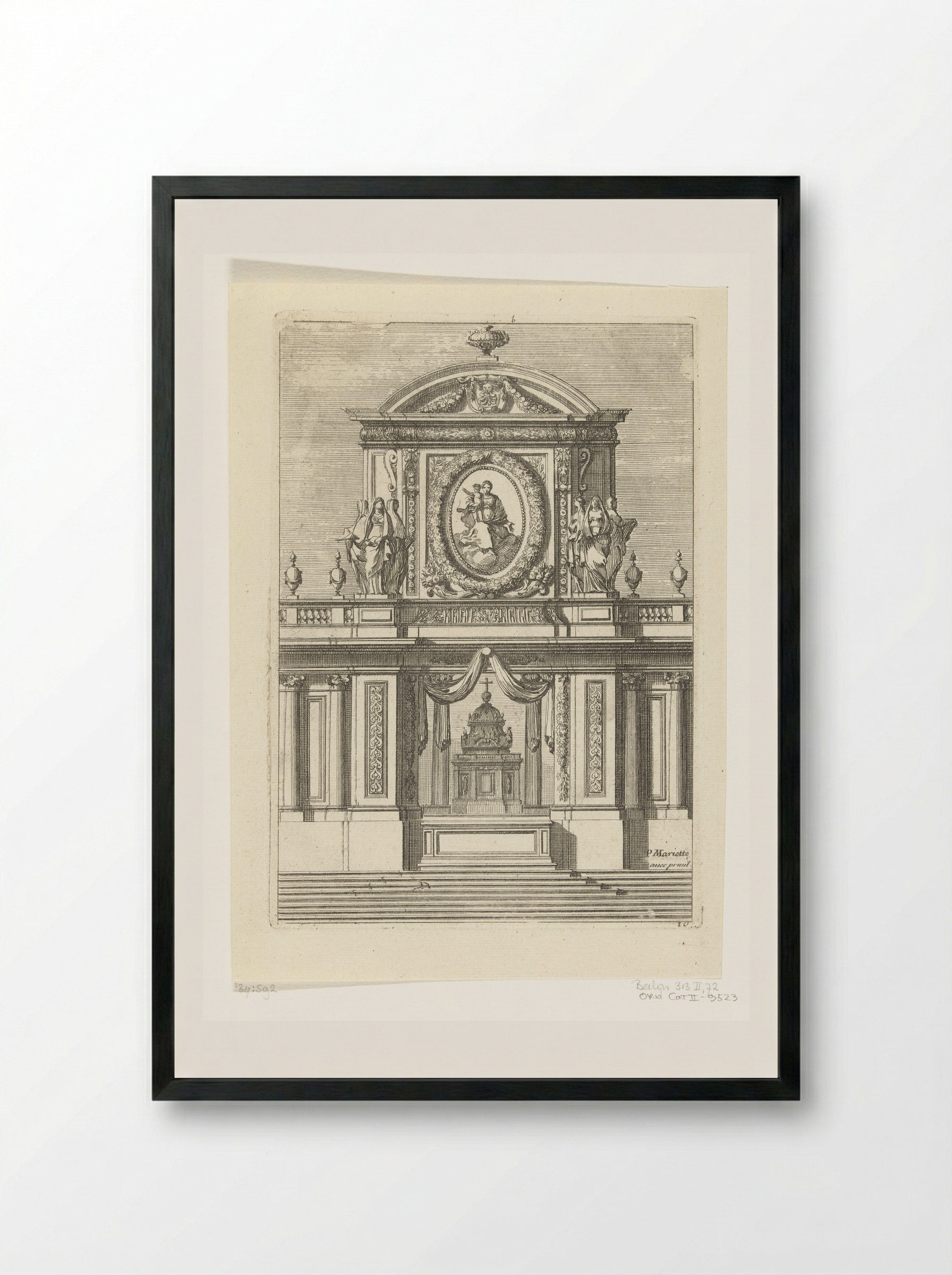 Tabernacle with the Virgin and Child - Jean Lepautre - Framed Print Black