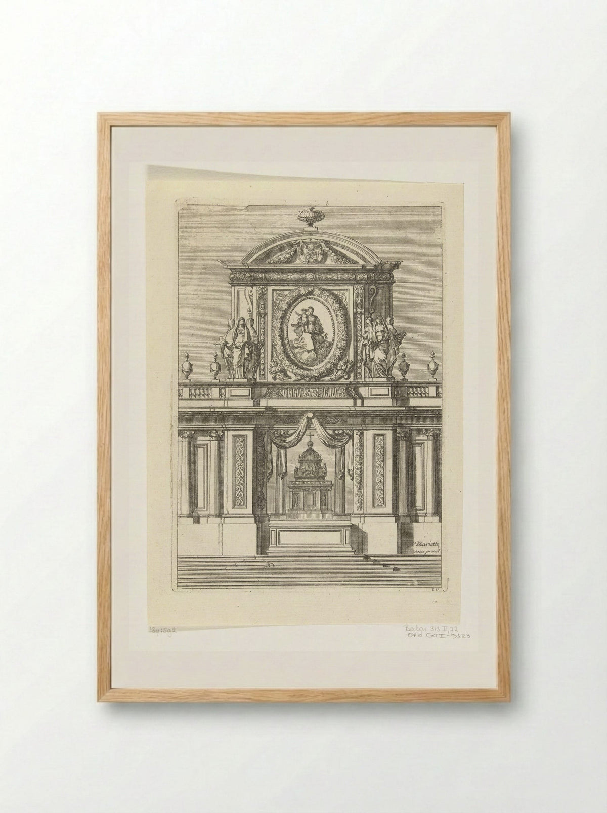 Tabernacle with the Virgin and Child - Jean Lepautre - Framed Print Wood