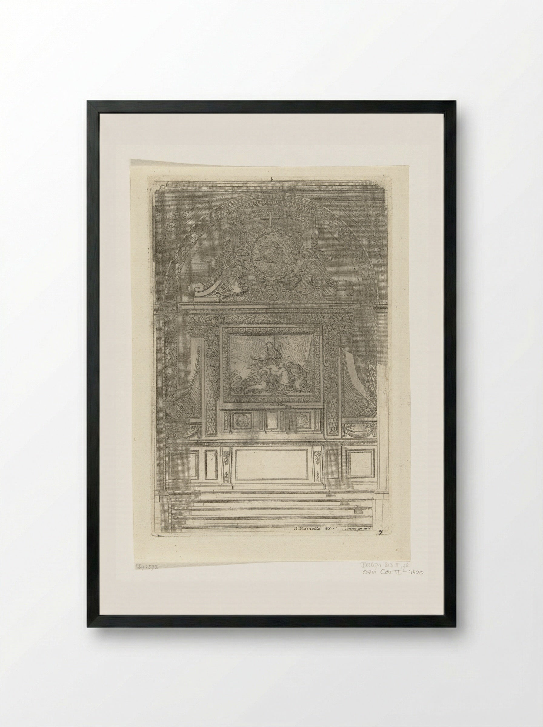 Tabernakel met Bewening van Christus - Jean Lepautre - Framed Print Black
