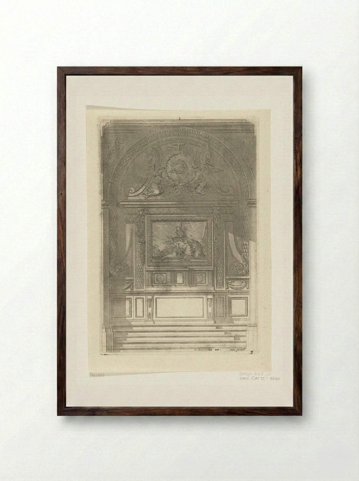 Tabernakel met Bewening van Christus - Jean Lepautre - Framed Print Dark Wood