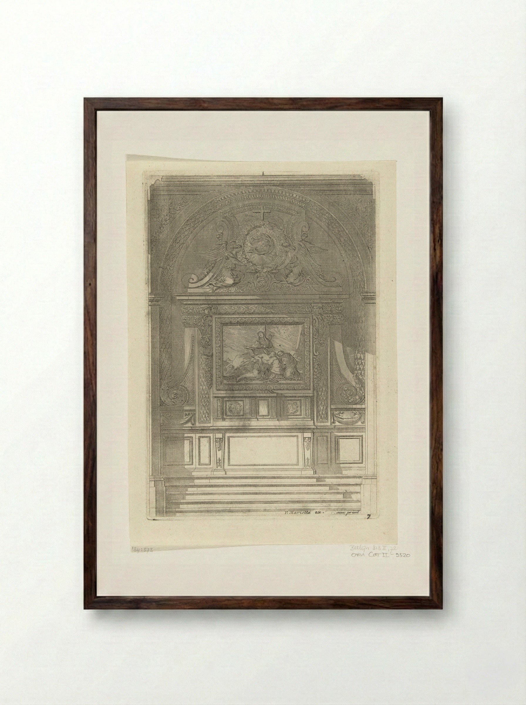 Tabernakel met Bewening van Christus - Jean Lepautre - Framed Print Dark Wood