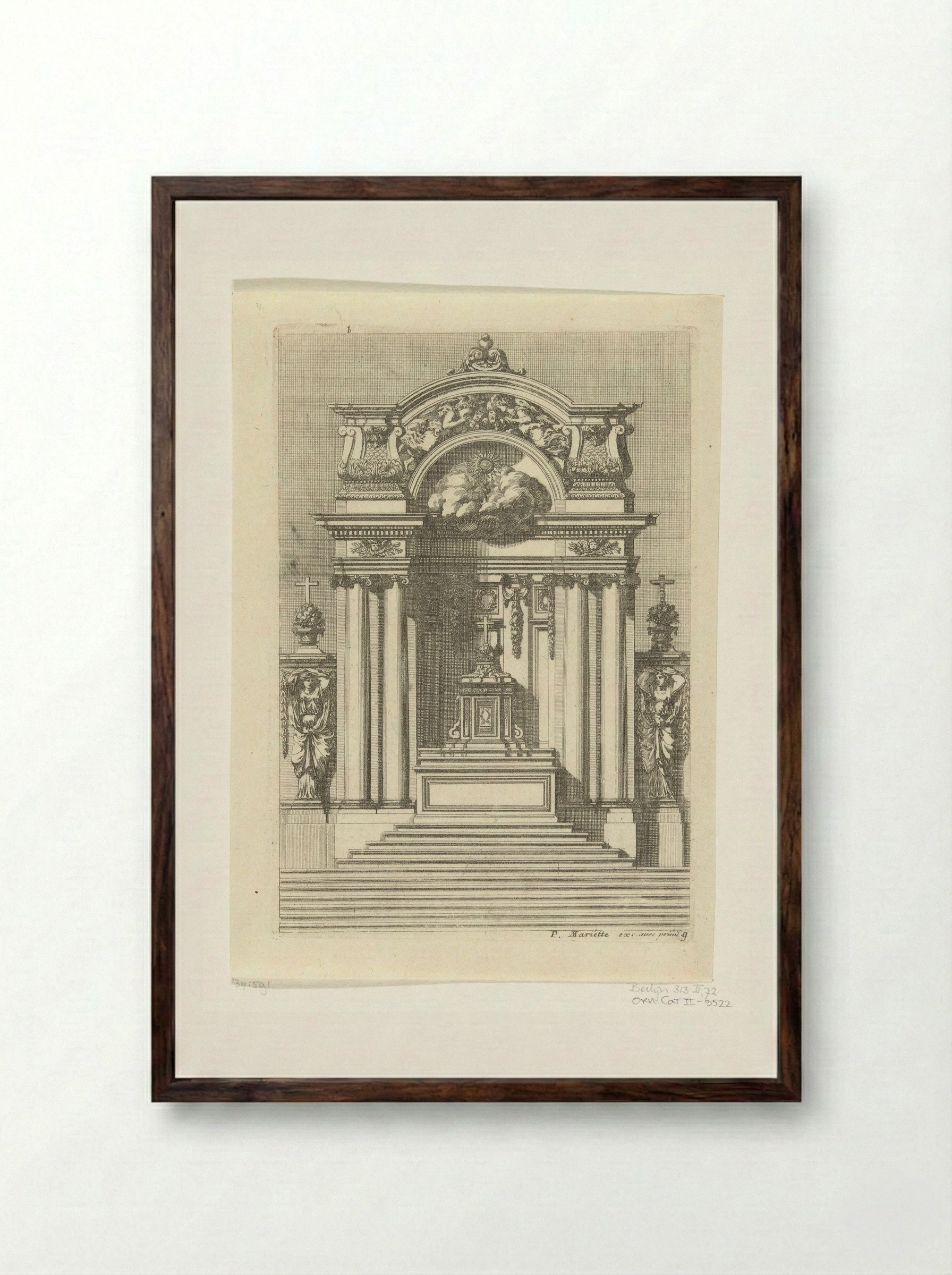 Tabernakel op altaar - Jean Lepautre - Framed Print Dark Wood