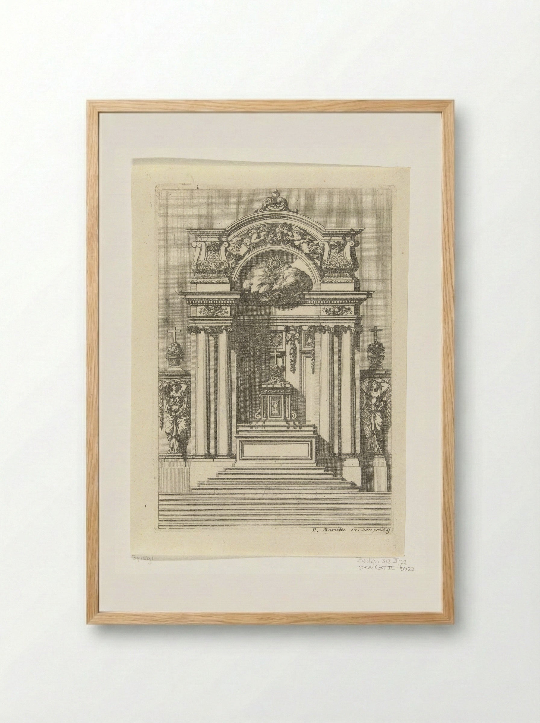 Tabernakel op altaar - Jean Lepautre - Framed Print Wood