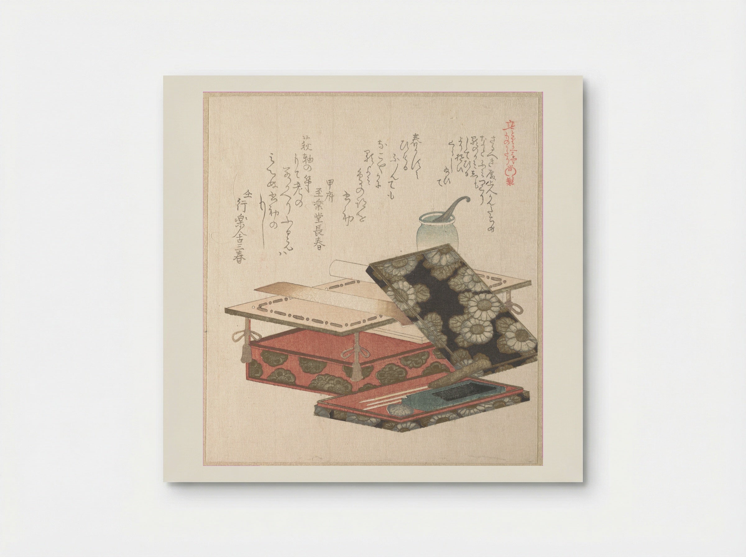 Table and Writing Set - Kubo Shunman - Poster