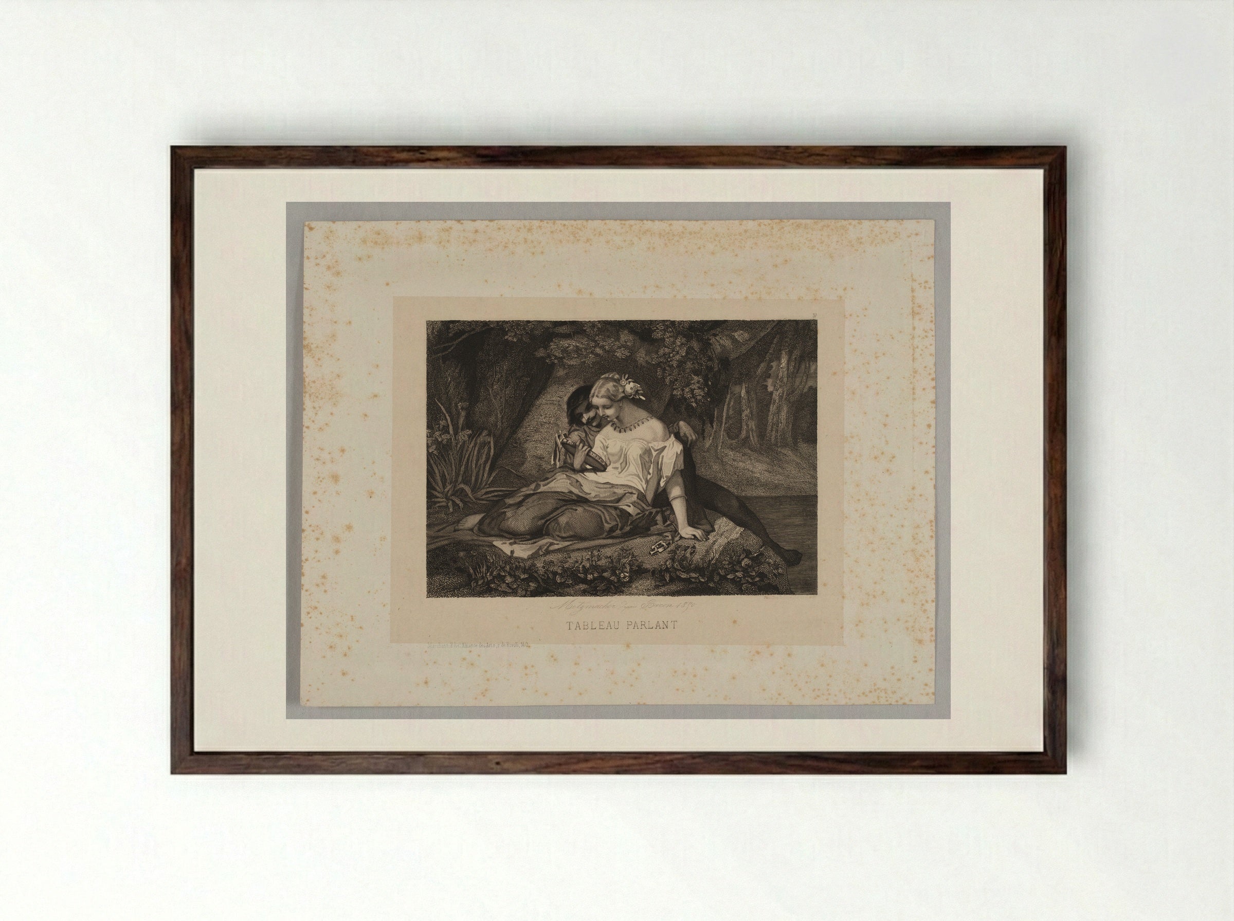 Tableau parlant - Pierre Guillaume Metzmacher - Framed Print Dark Wood