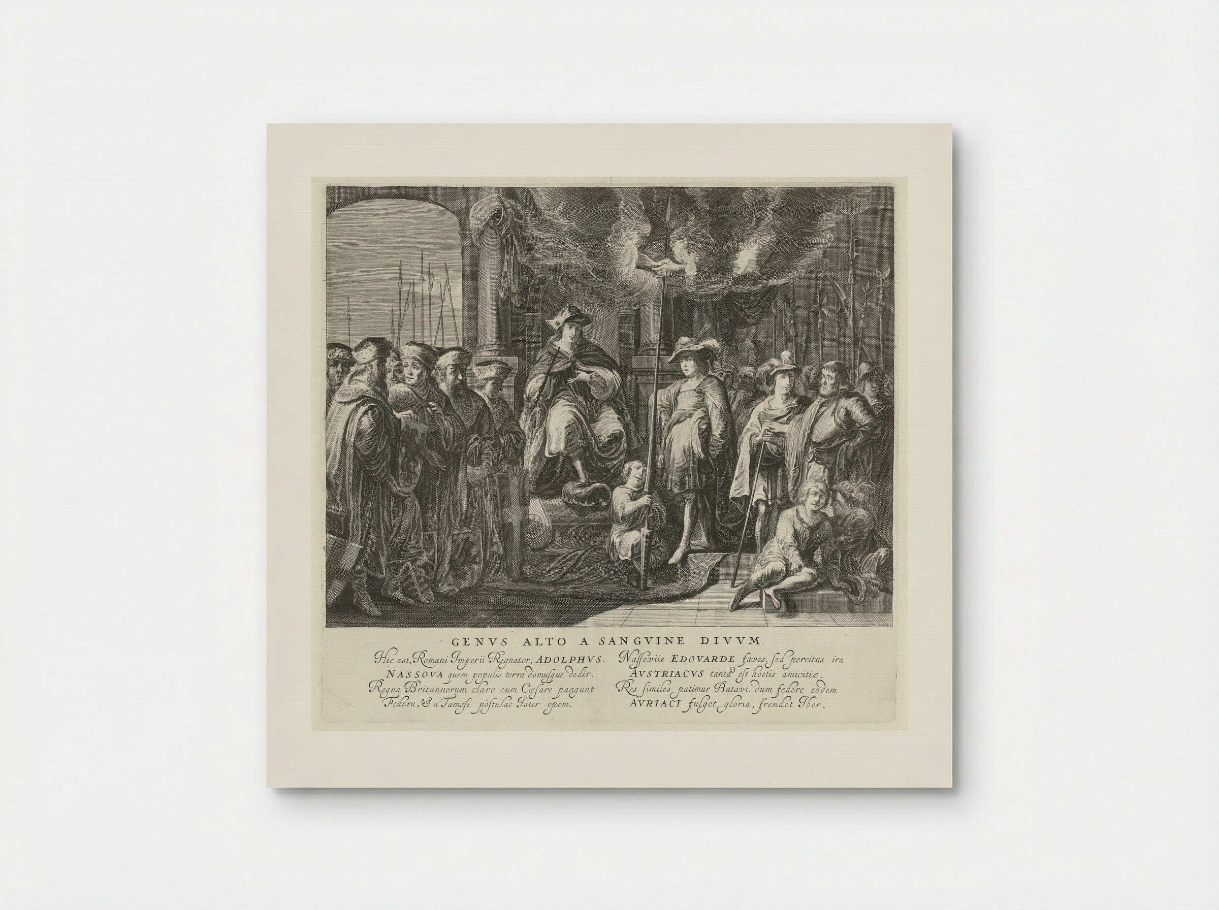 Tableau vivant met het verbond tussen koning Adolf van Nassau en de Engelse koning Eduard I in 1294 - Pieter Nolpe - Poster