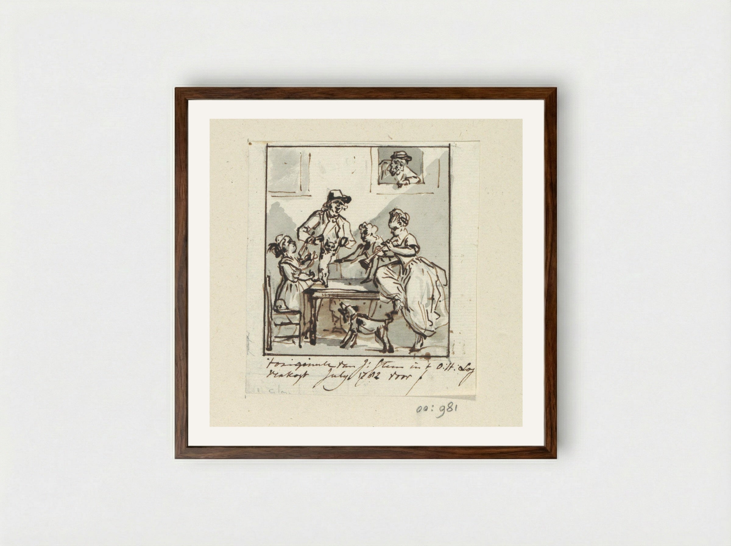 Tafelgezelschap - Jurriaan Andriessen - Framed Print Dark Wood