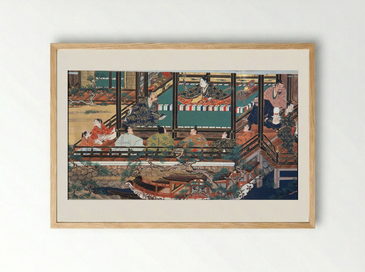 Taira no Koremori’s Farewell - Iwasa Matabei - Framed Print Wood