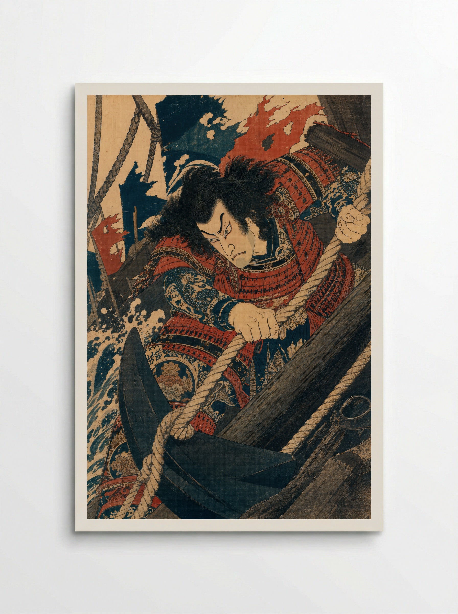Taira no Tomomori at Dan-no-ura: Binding the Anchor - Poster