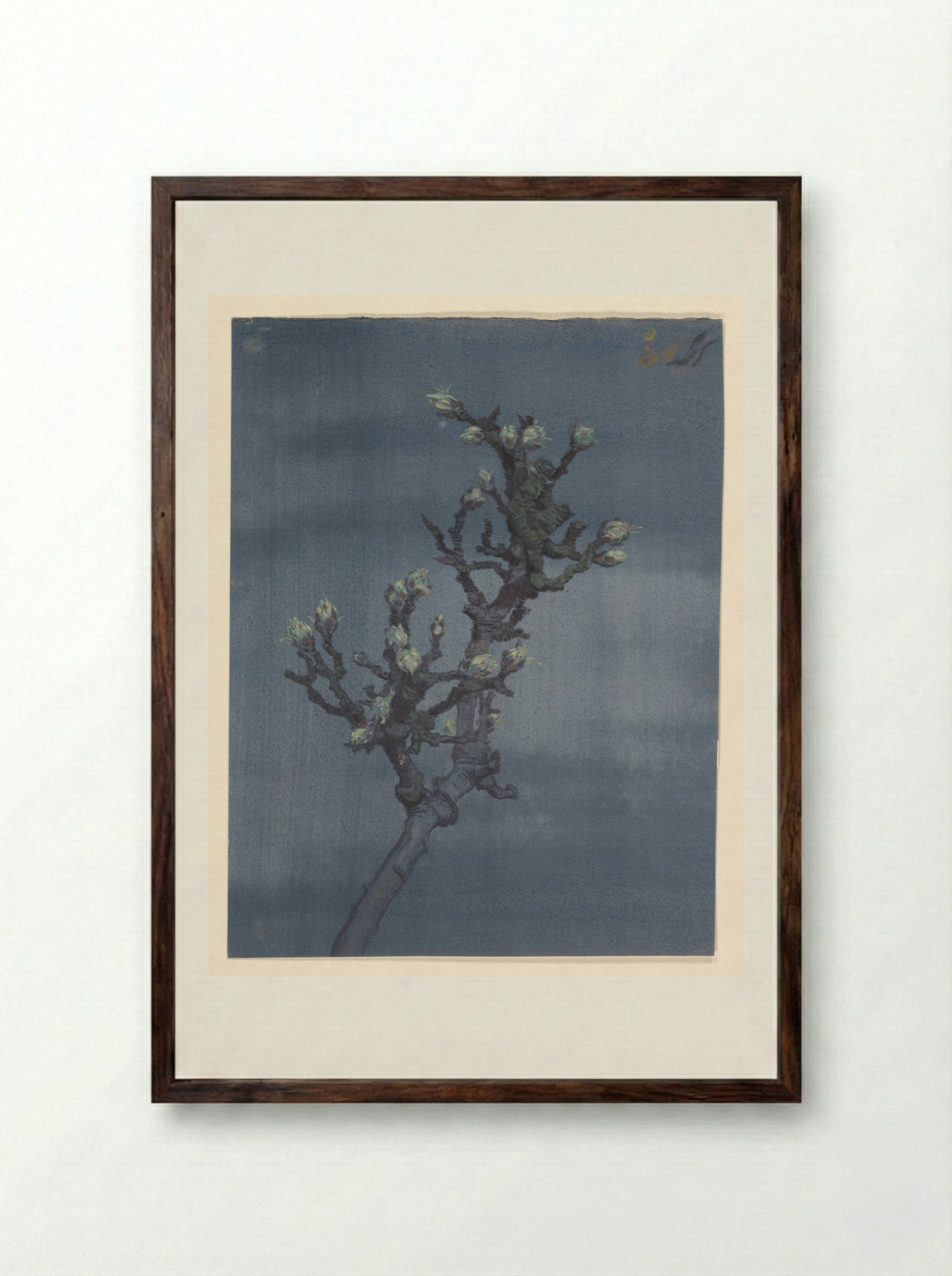 Tak met kastanjeknoppen - Ko Prange - Framed Print Dark Wood