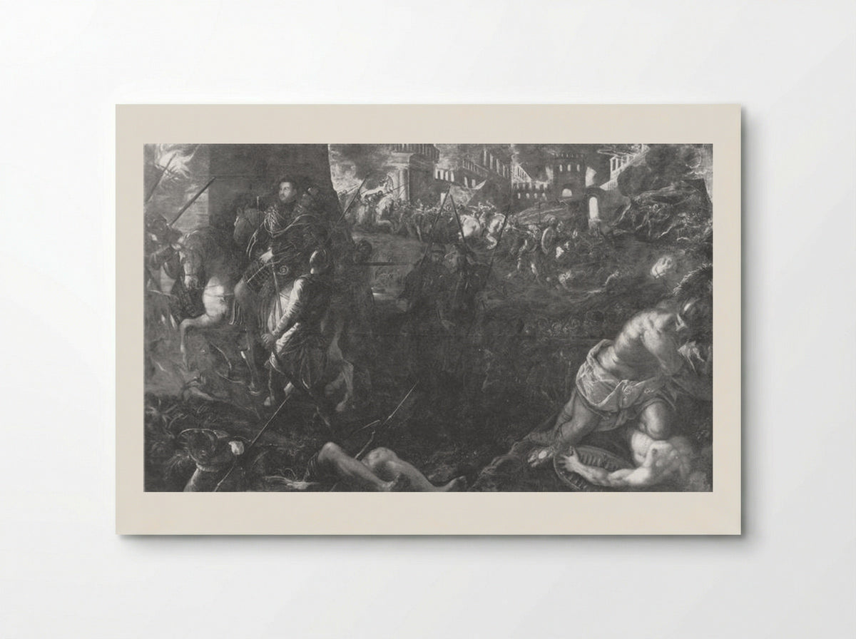 Taking of Milan by Federico II Gonzaga - Tintoretto - Poster