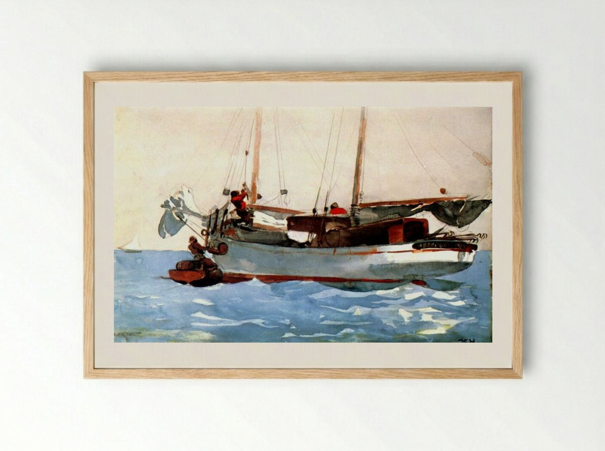 Taking on Wet Provisions - Winslow Homer - Framed Print Wood