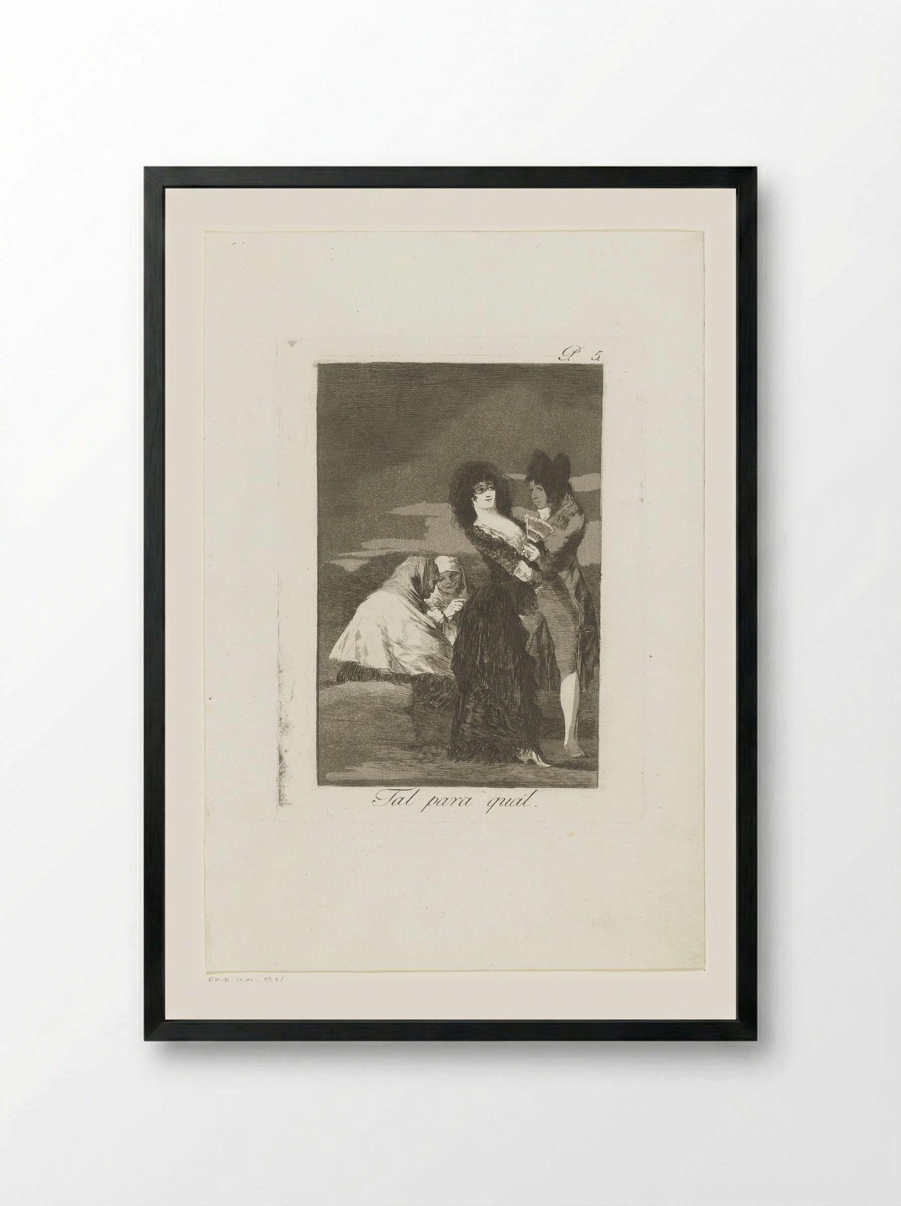Tal para qual - Francisco de Goya - Framed Print Black