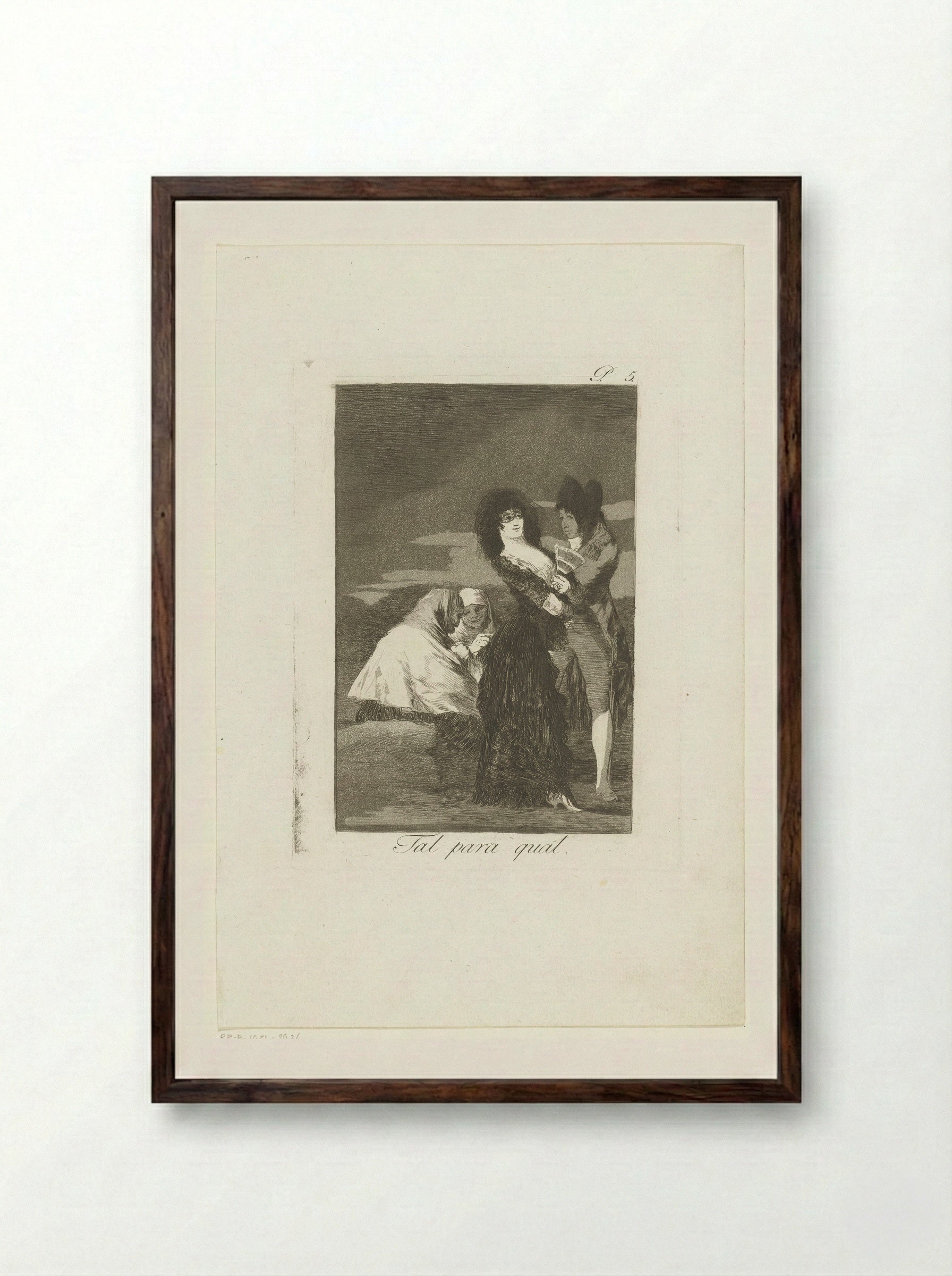 Tal para qual - Francisco de Goya - Framed Print Dark Wood