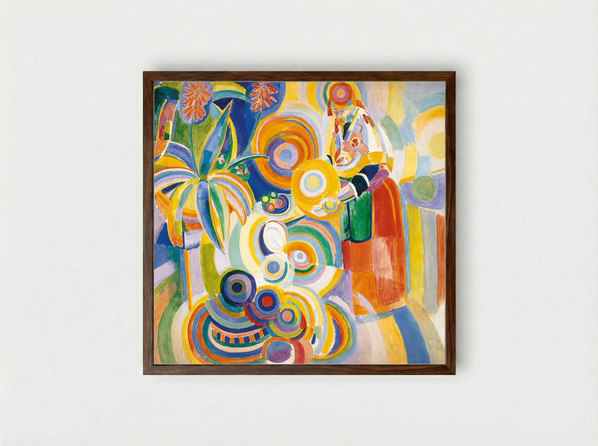 Tall Portuguese Woman - Robert Delaunay - Framed Print Dark Wood