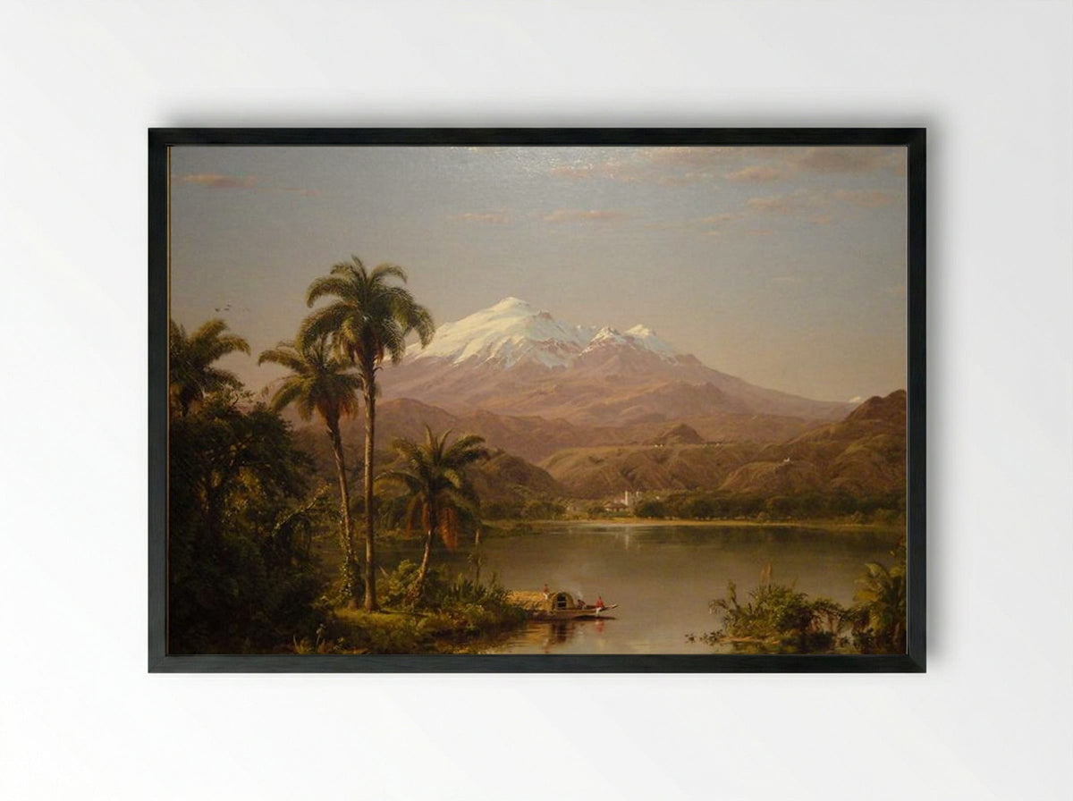 Tamaca Palms - Frederic Edwin Church - Framed Print Black