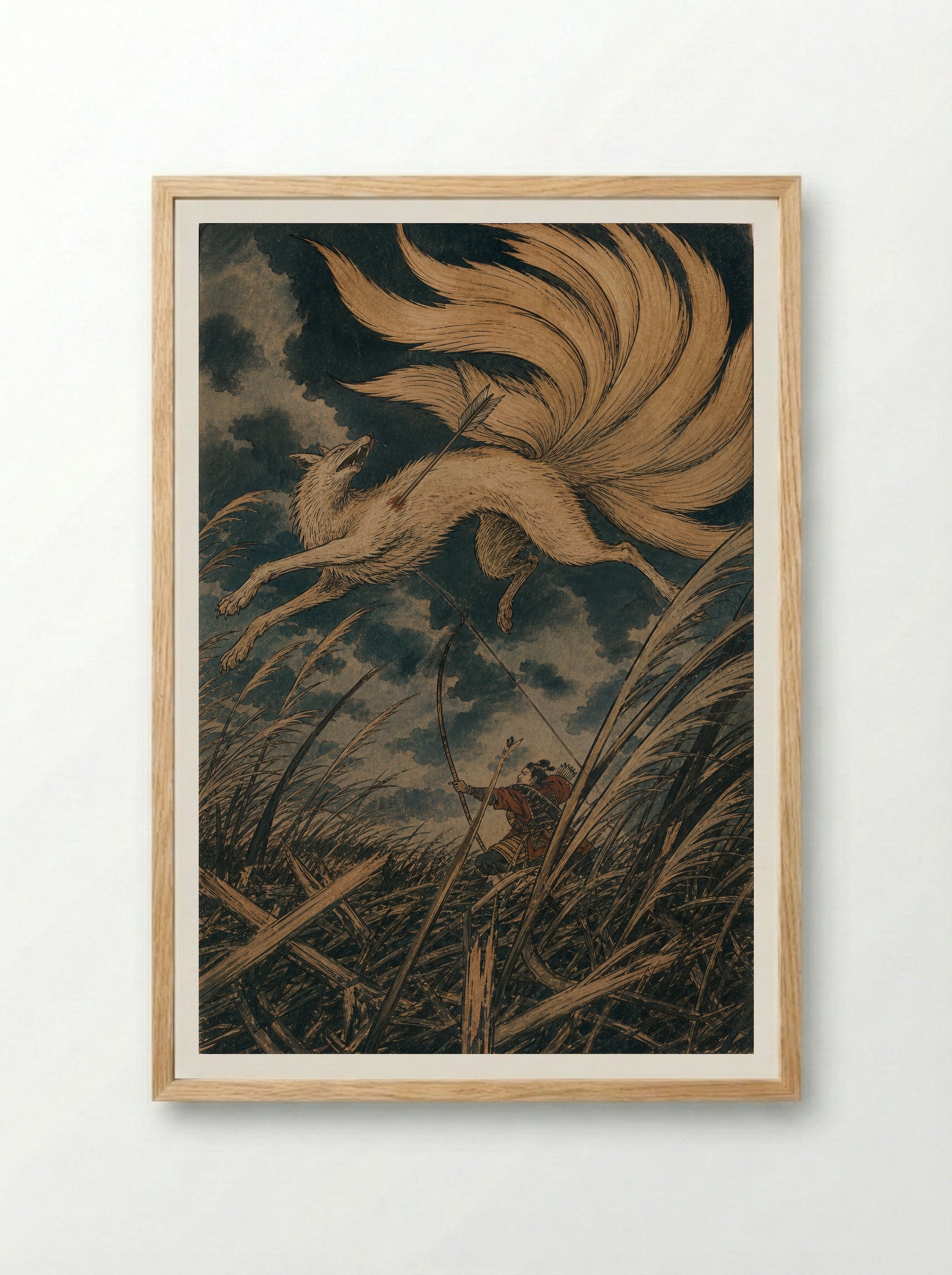Tamamo-no-Mae and the Killing Stone: The Archer's Shot - Framed Print Wood