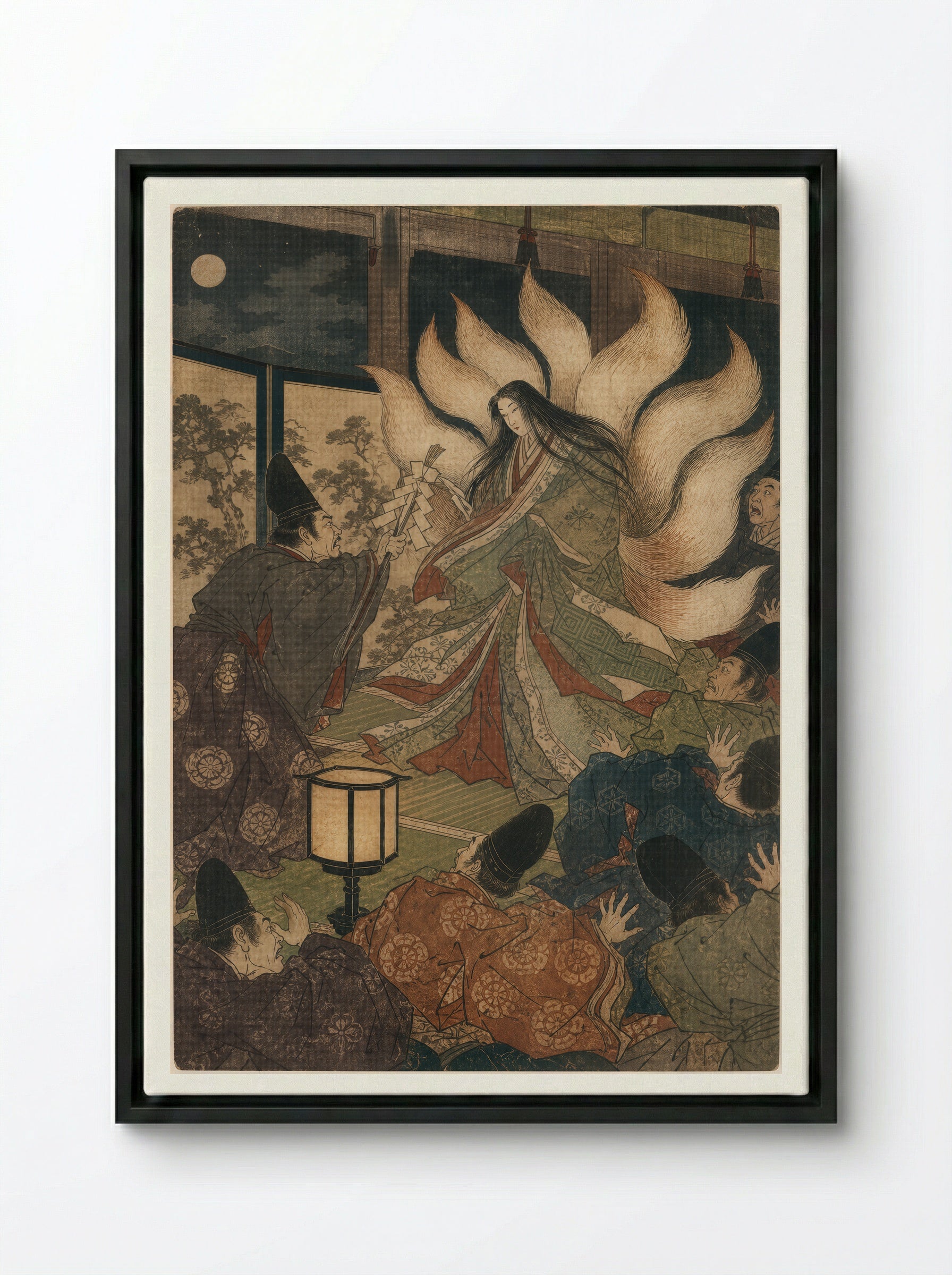 Tamamo-no-Mae and the Killing Stone: The Court Revelation - Framed Canvas Black