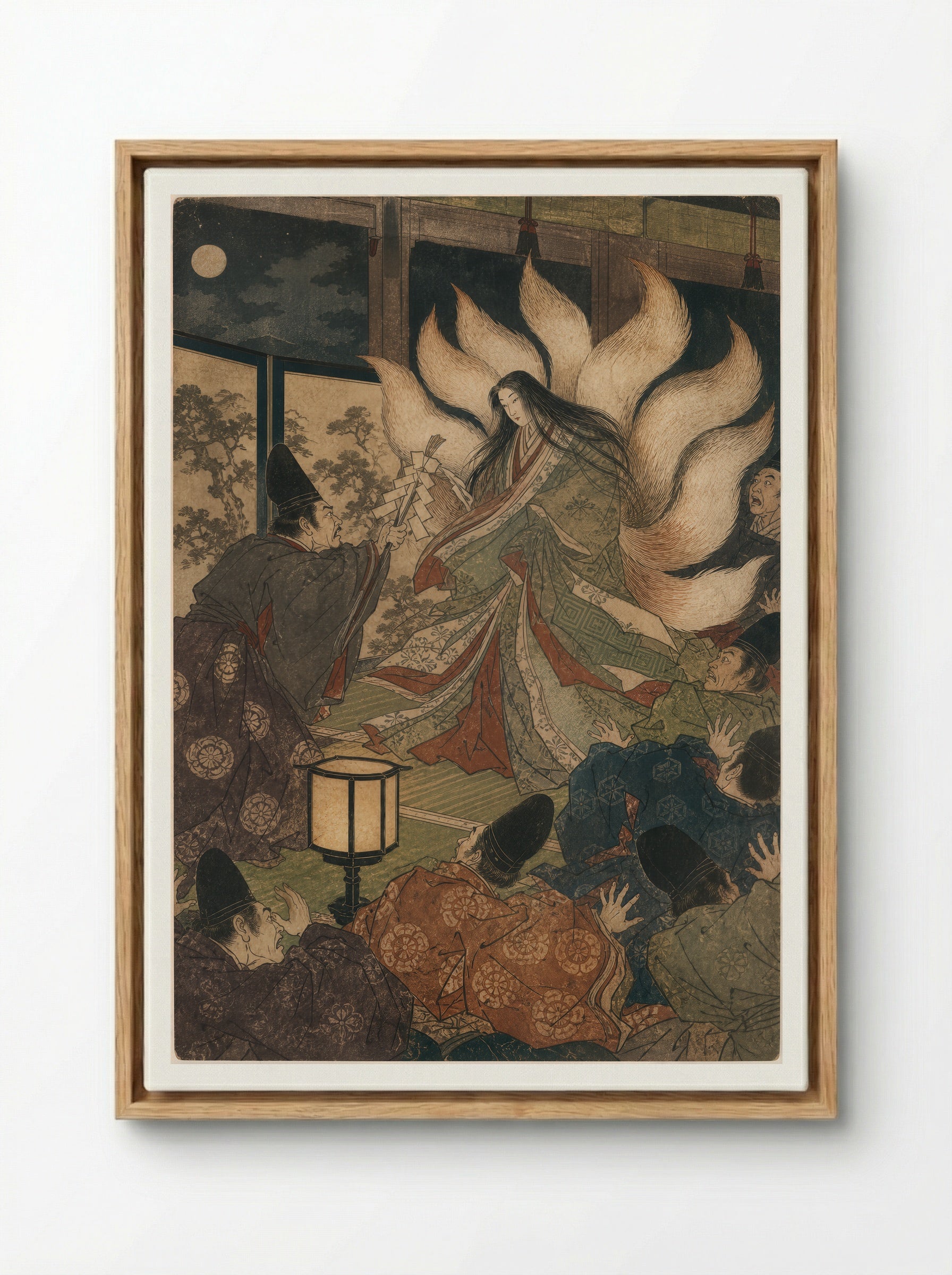 Tamamo-no-Mae and the Killing Stone: The Court Revelation - Framed Canvas Wood