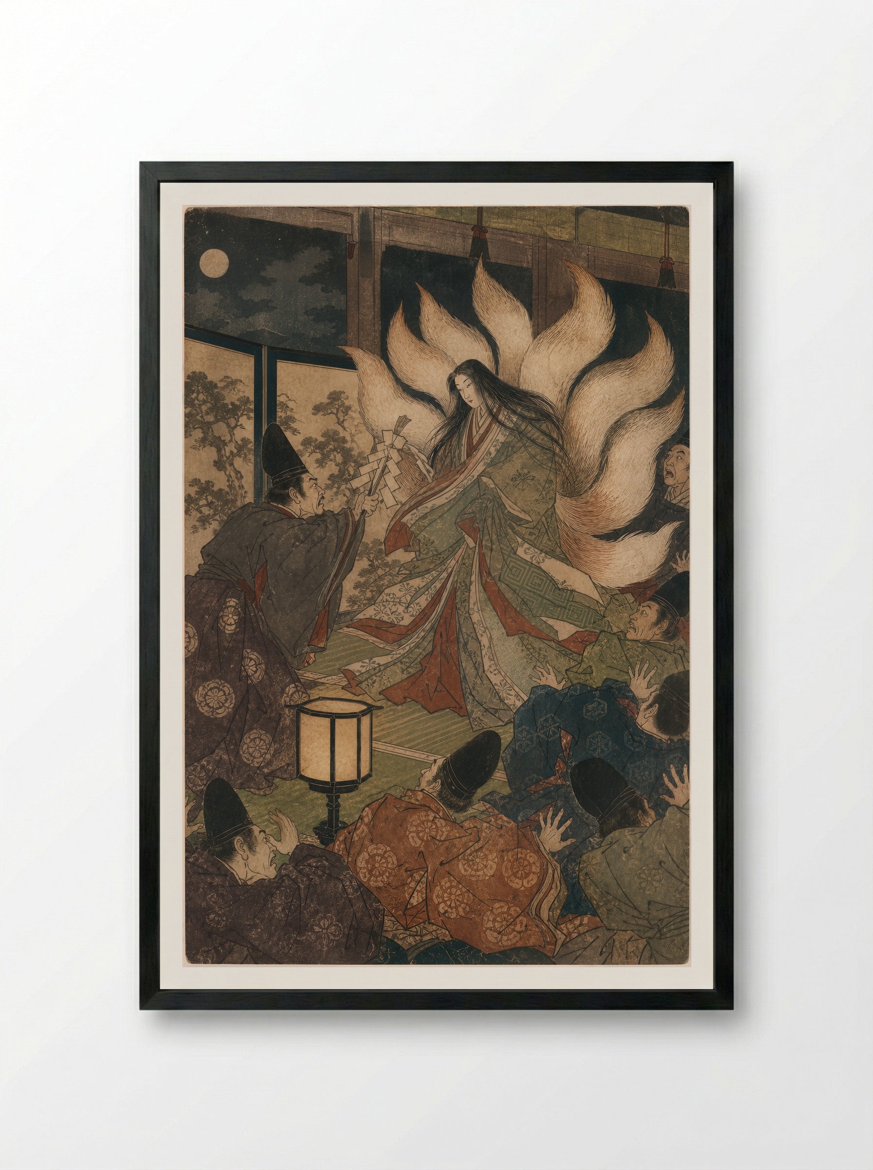 Tamamo-no-Mae and the Killing Stone: The Court Revelation - Framed Print Black