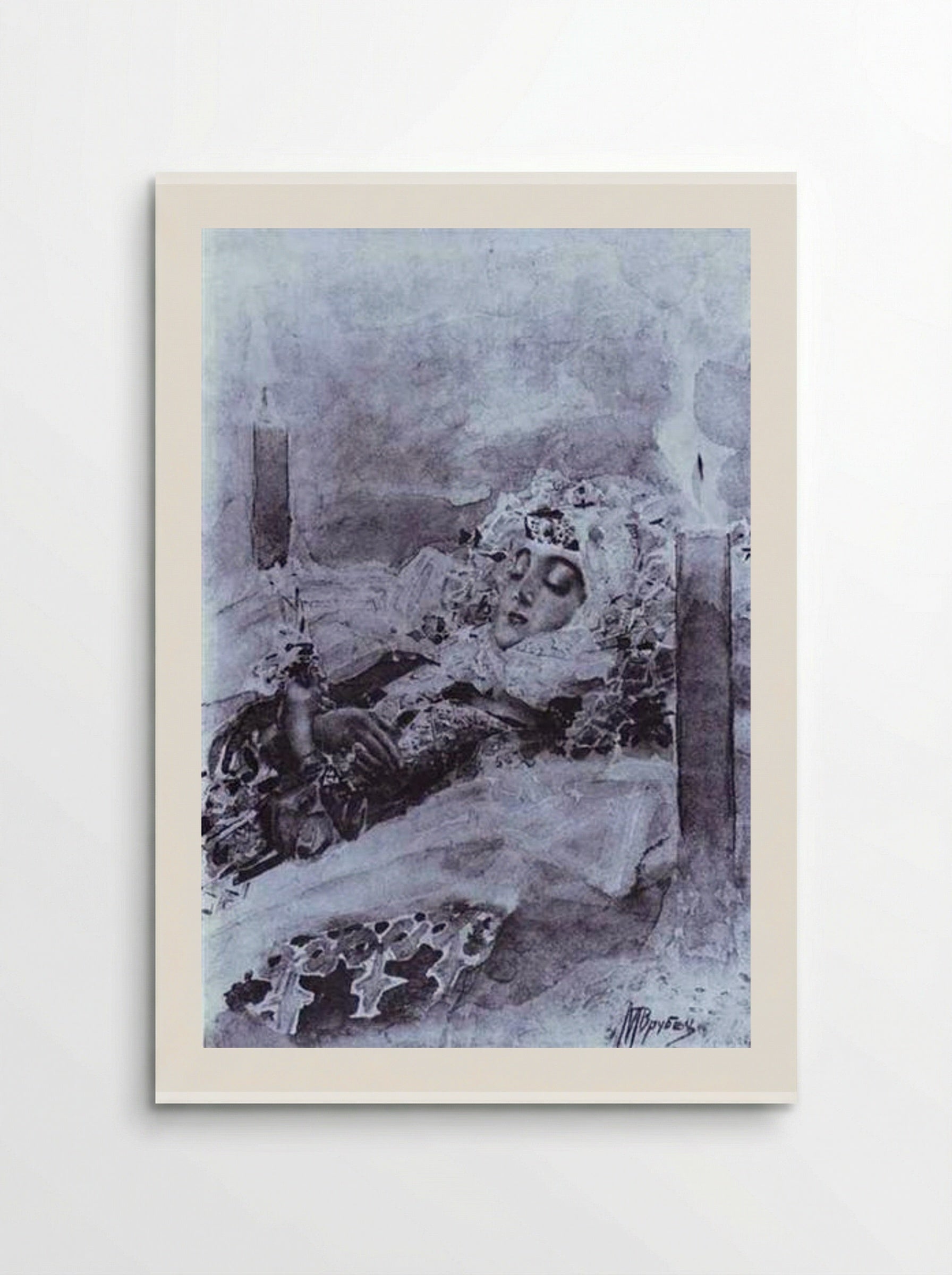Tamara Lying in State - Mikhail Vrubel - Poster