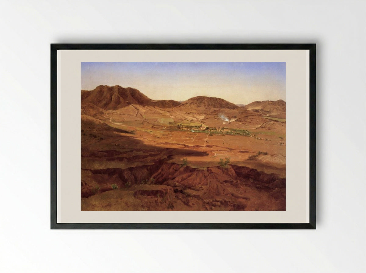 Tamascalcingo - José María Velasco - Framed Print Black