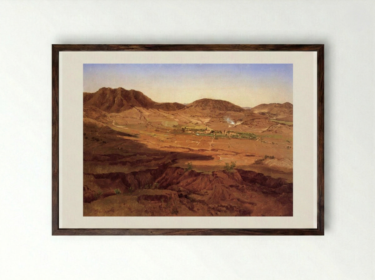 Tamascalcingo - José María Velasco - Framed Print Dark Wood