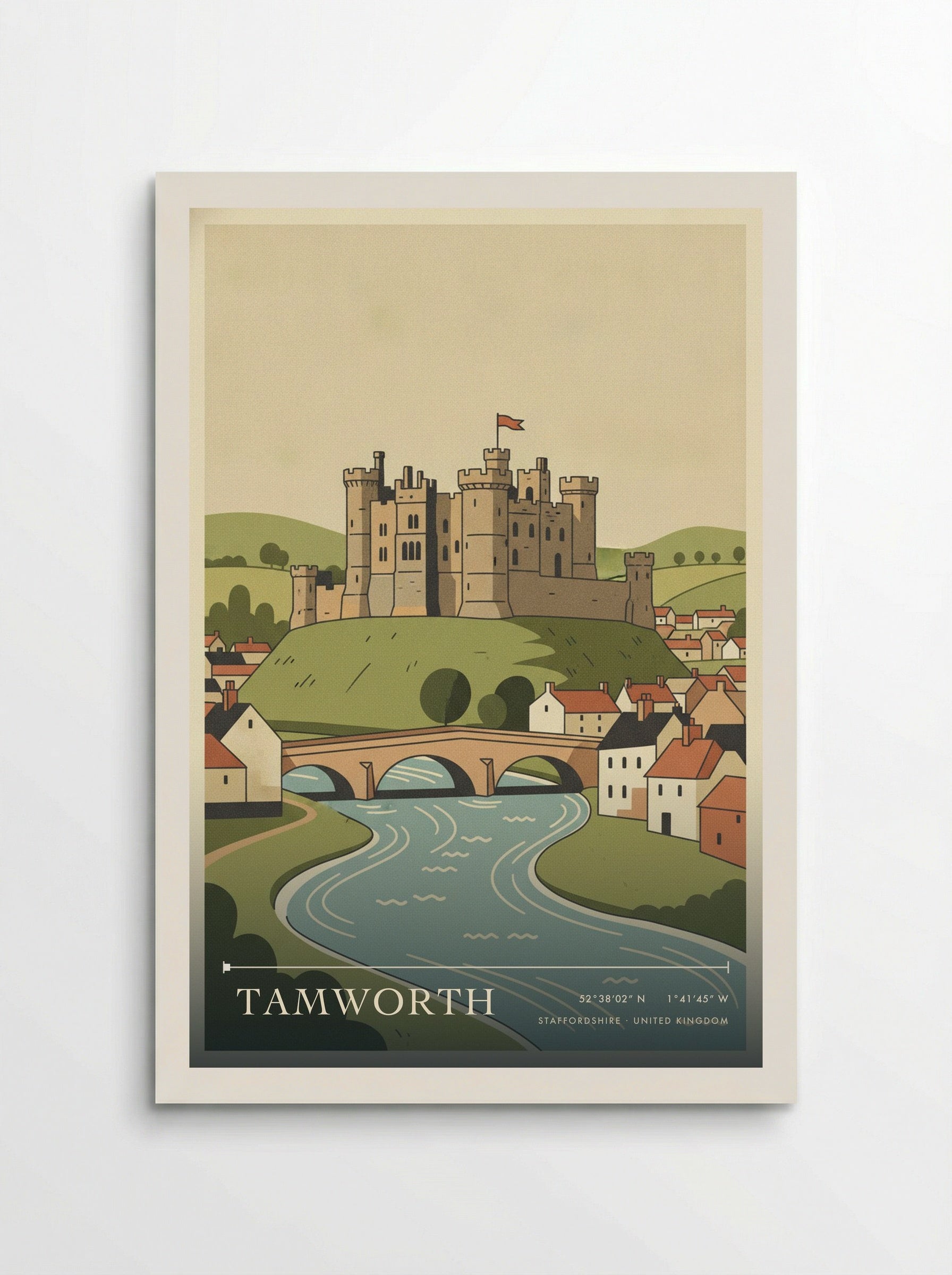 Tamworth Staffordshire United Kingdom Travel Poster - Poster