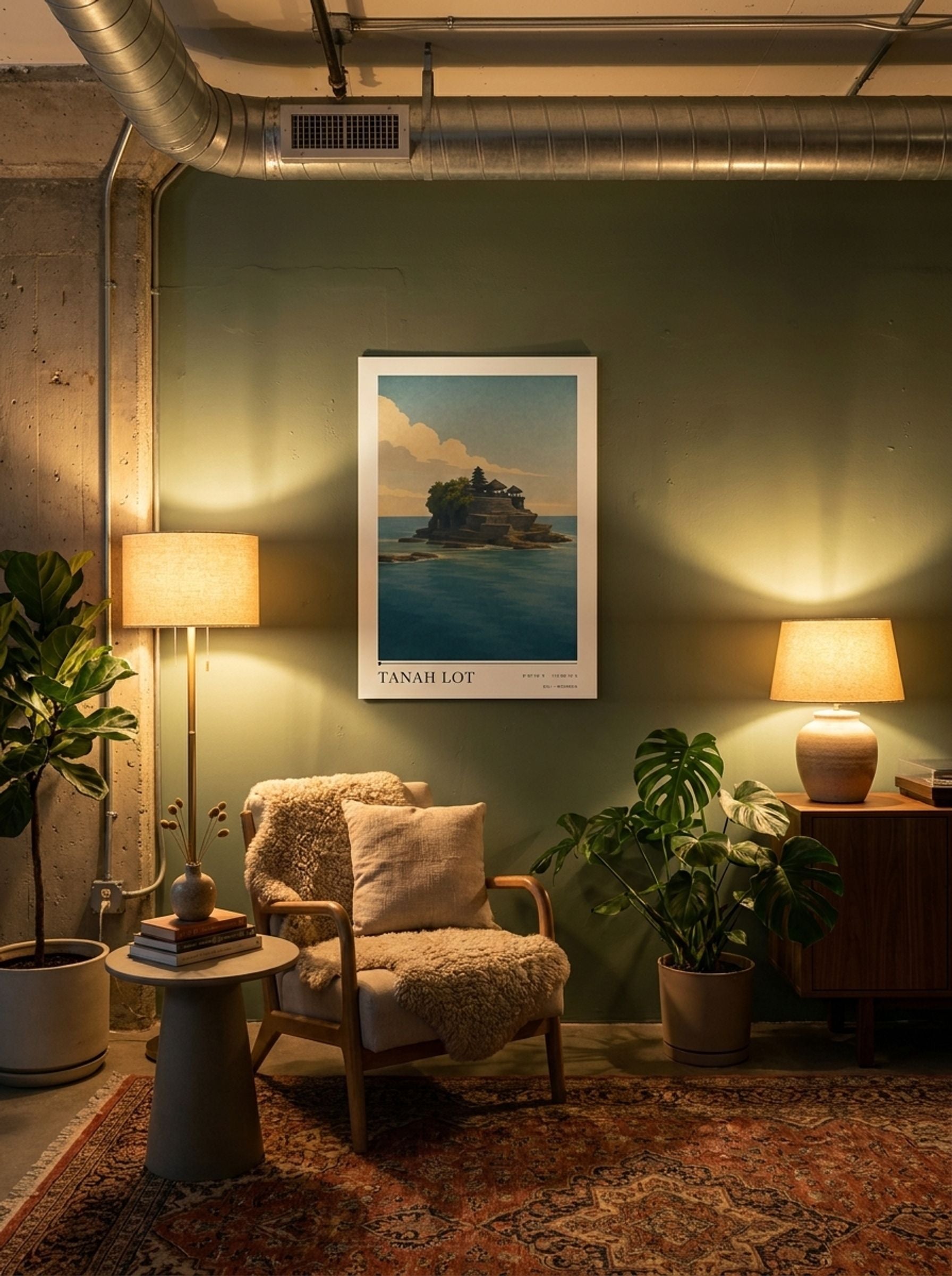 Tanah Lot Travel Poster Artwork - Lifestyle