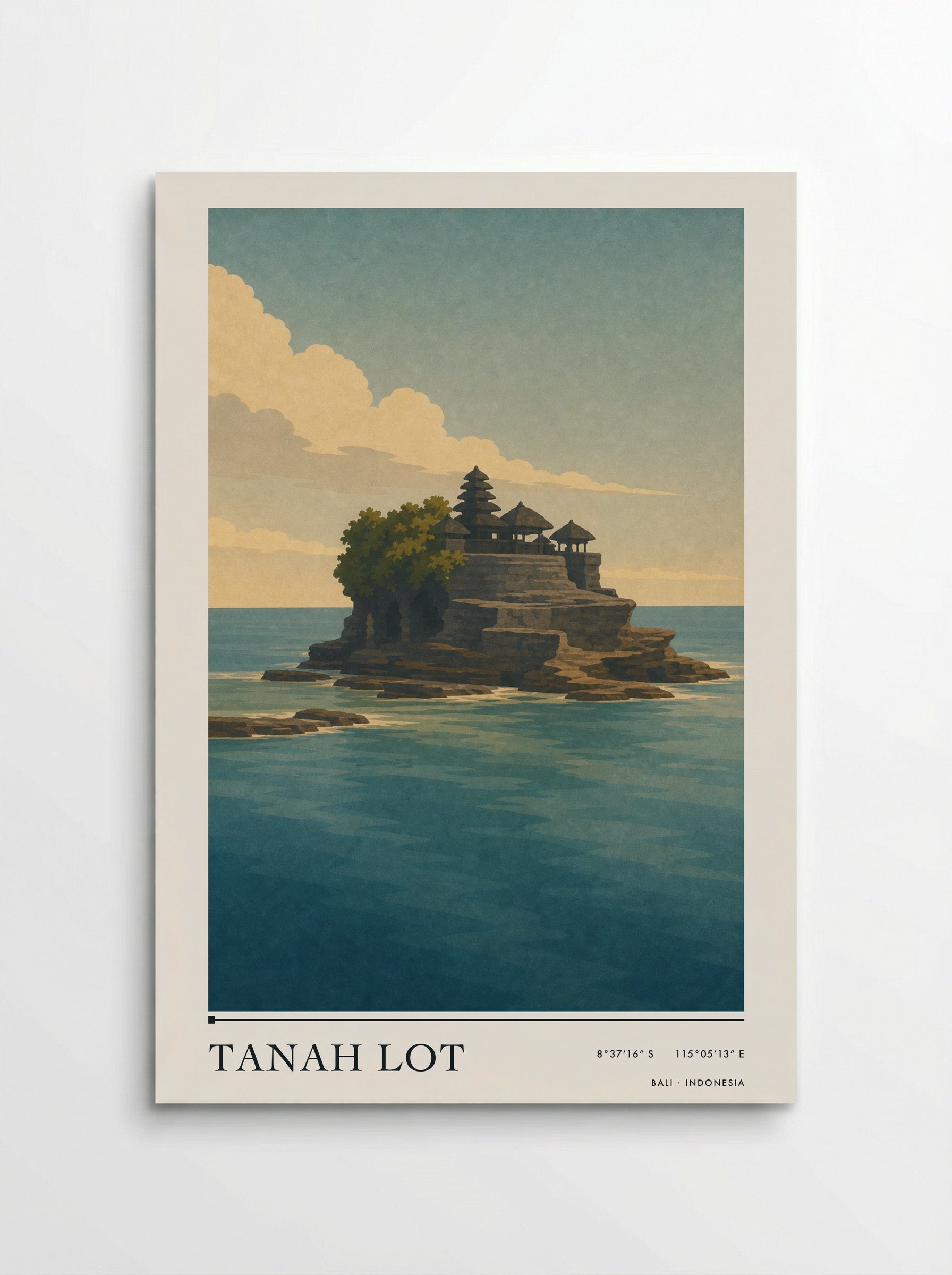 Tanah Lot Travel Poster Artwork - Poster