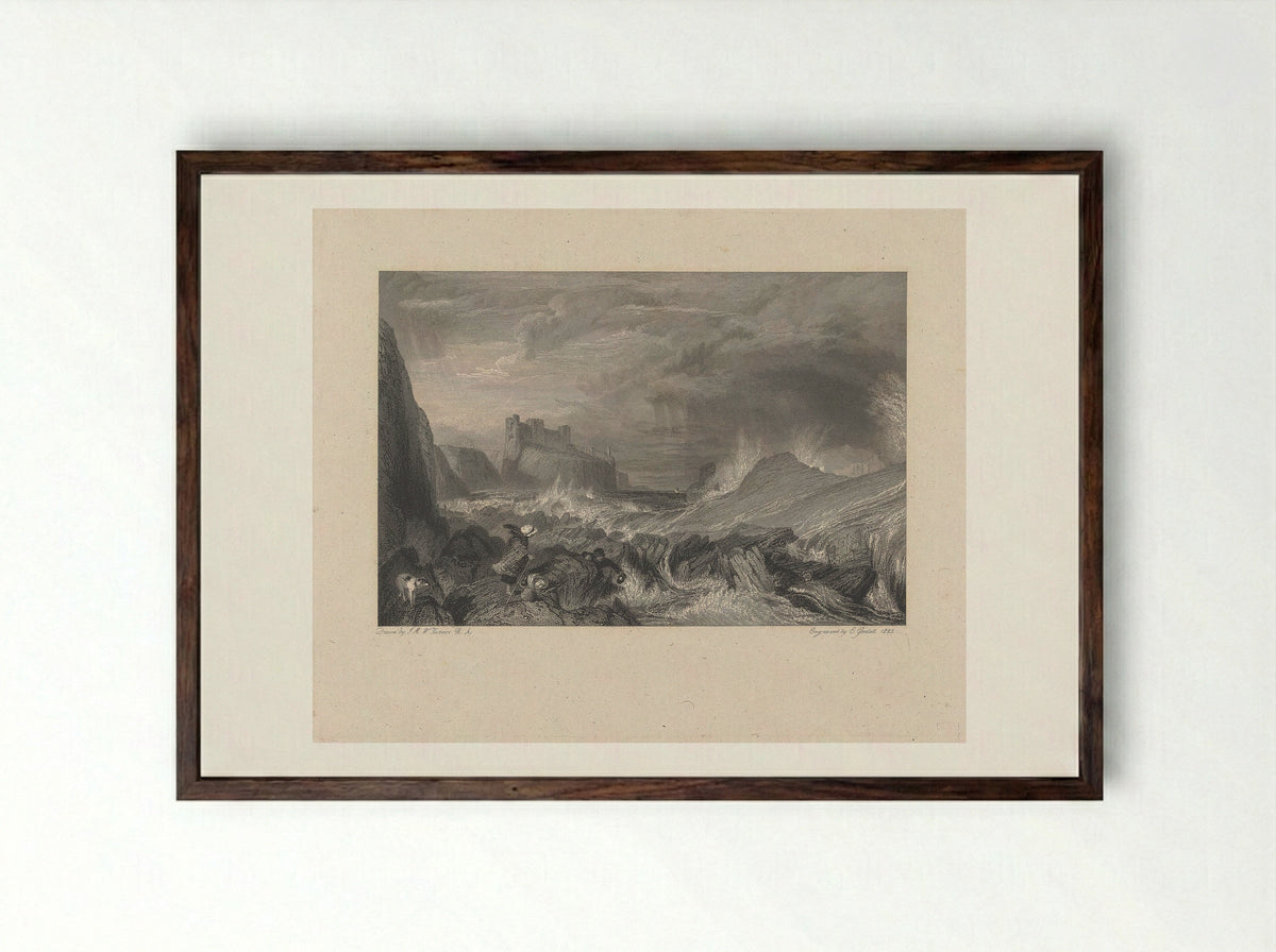 Tantallon Castle - Edward Goodall - Framed Print Dark Wood