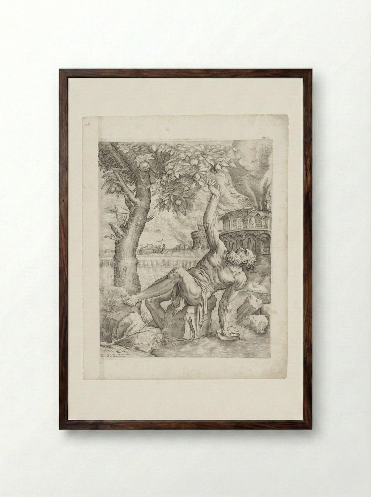 Tantalus - Giulio Sanuto - Framed Print Dark Wood