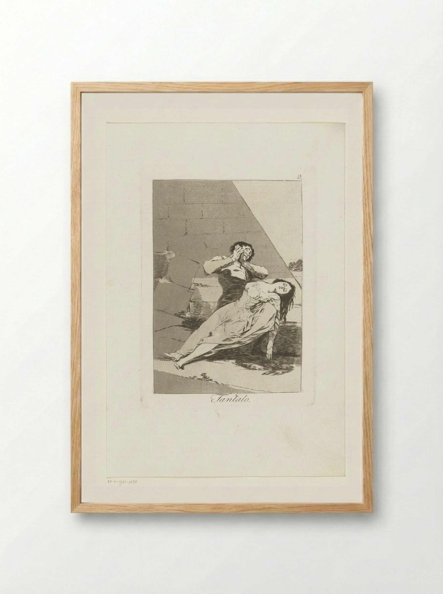 Tantalus - Francisco de Goya - Framed Print Wood