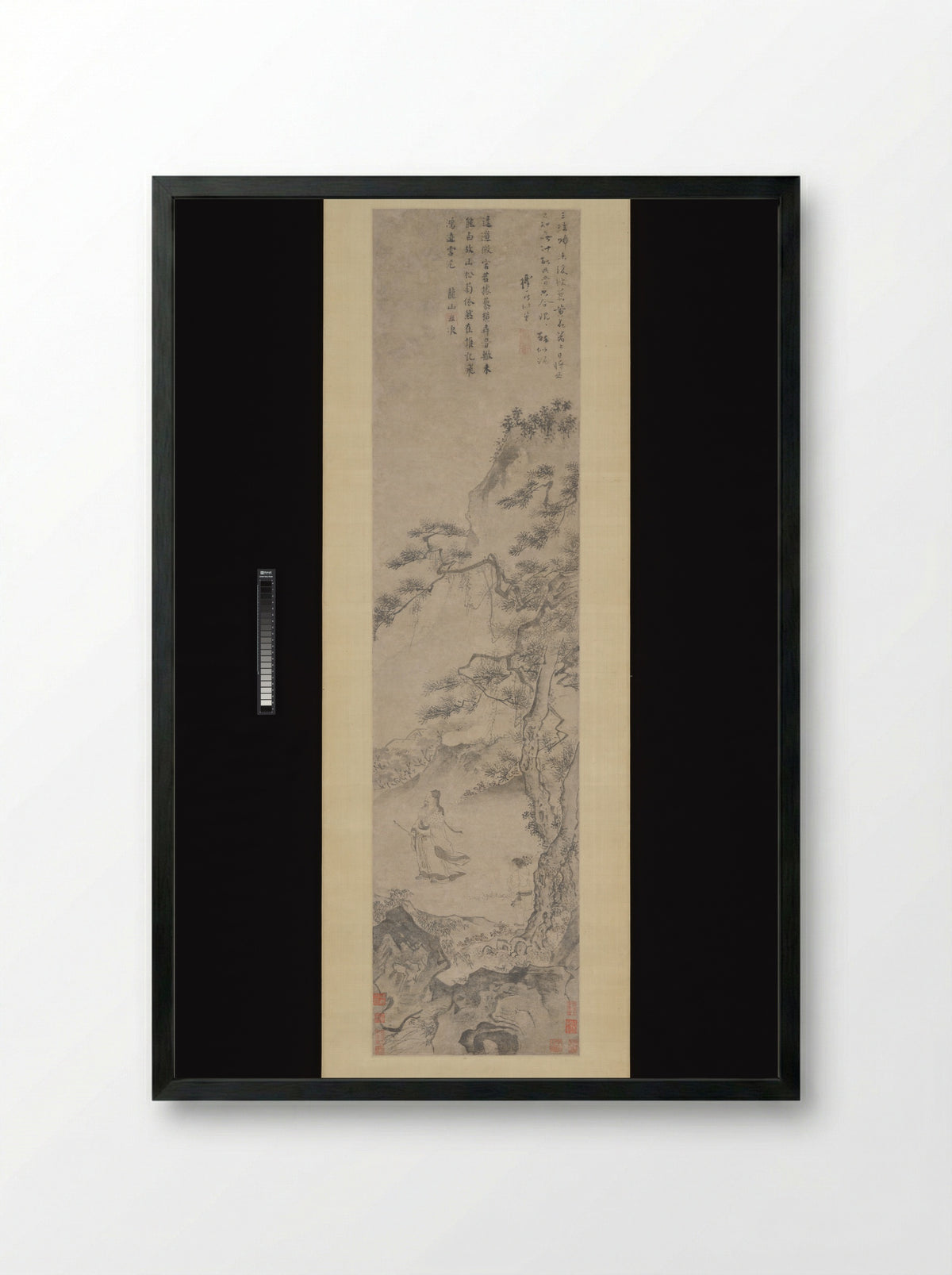 Tao Yuanming Enjoying Chrysanthemums - Du Jin - Framed Print Black