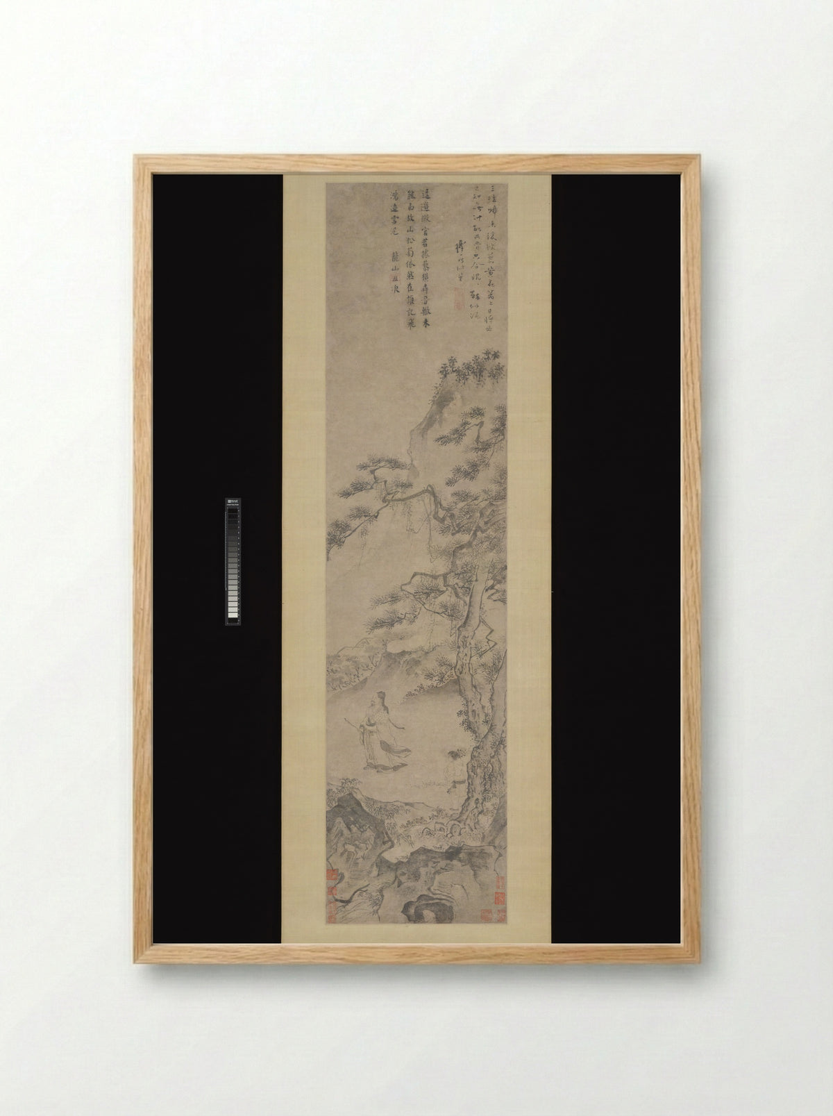 Tao Yuanming Enjoying Chrysanthemums - Du Jin - Framed Print Wood