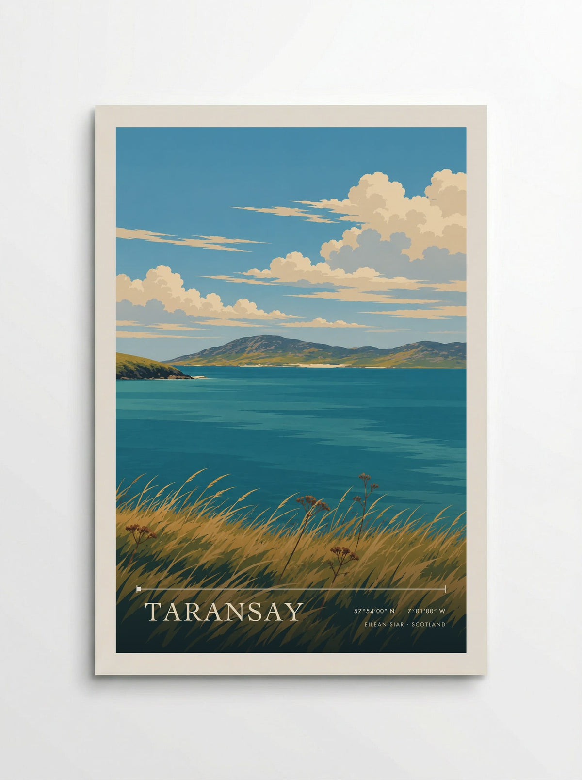 Taransay, Eilean Siar travel poster print