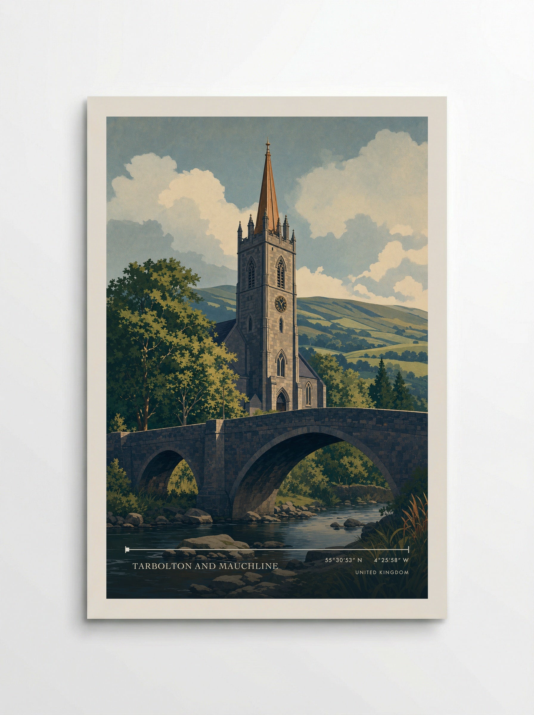 Tarbolton and Mauchline United Kingdom Travel Poster - Poster