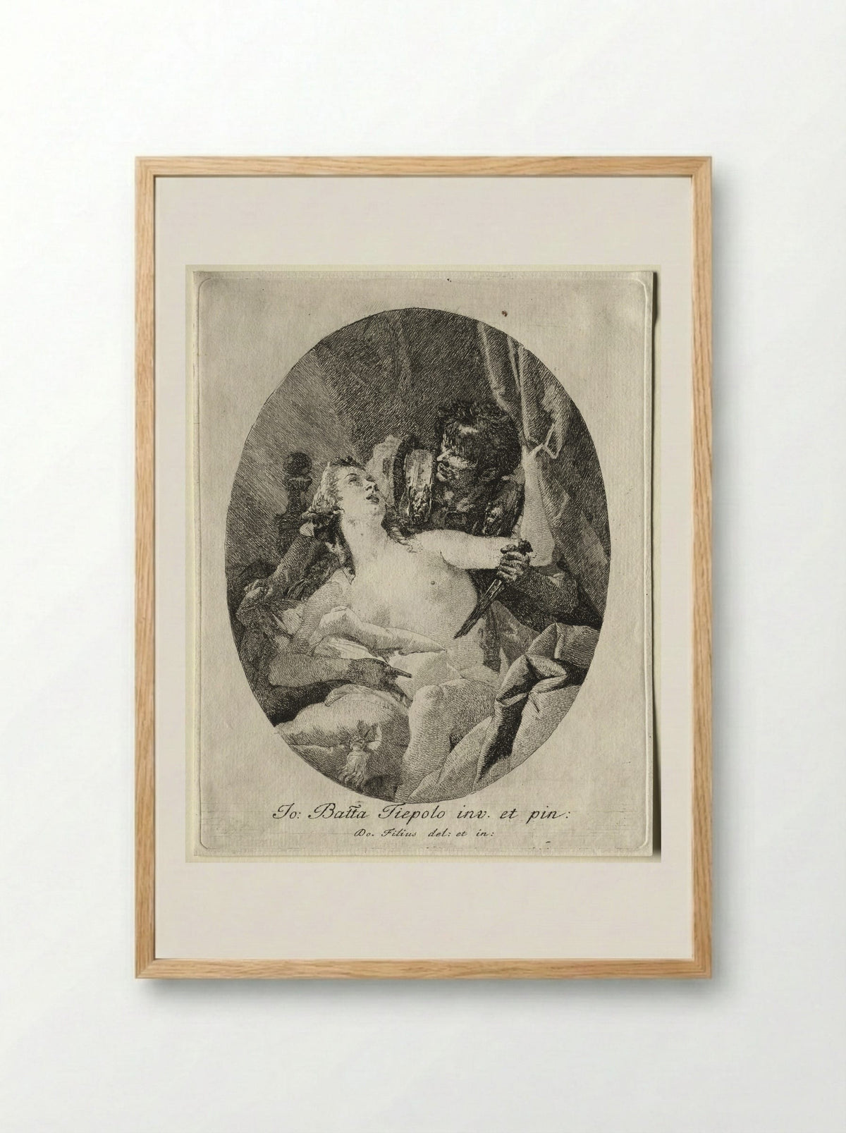 Tarquin and Lucretia - Giovanni Domenico Tiepolo - Framed Print Wood