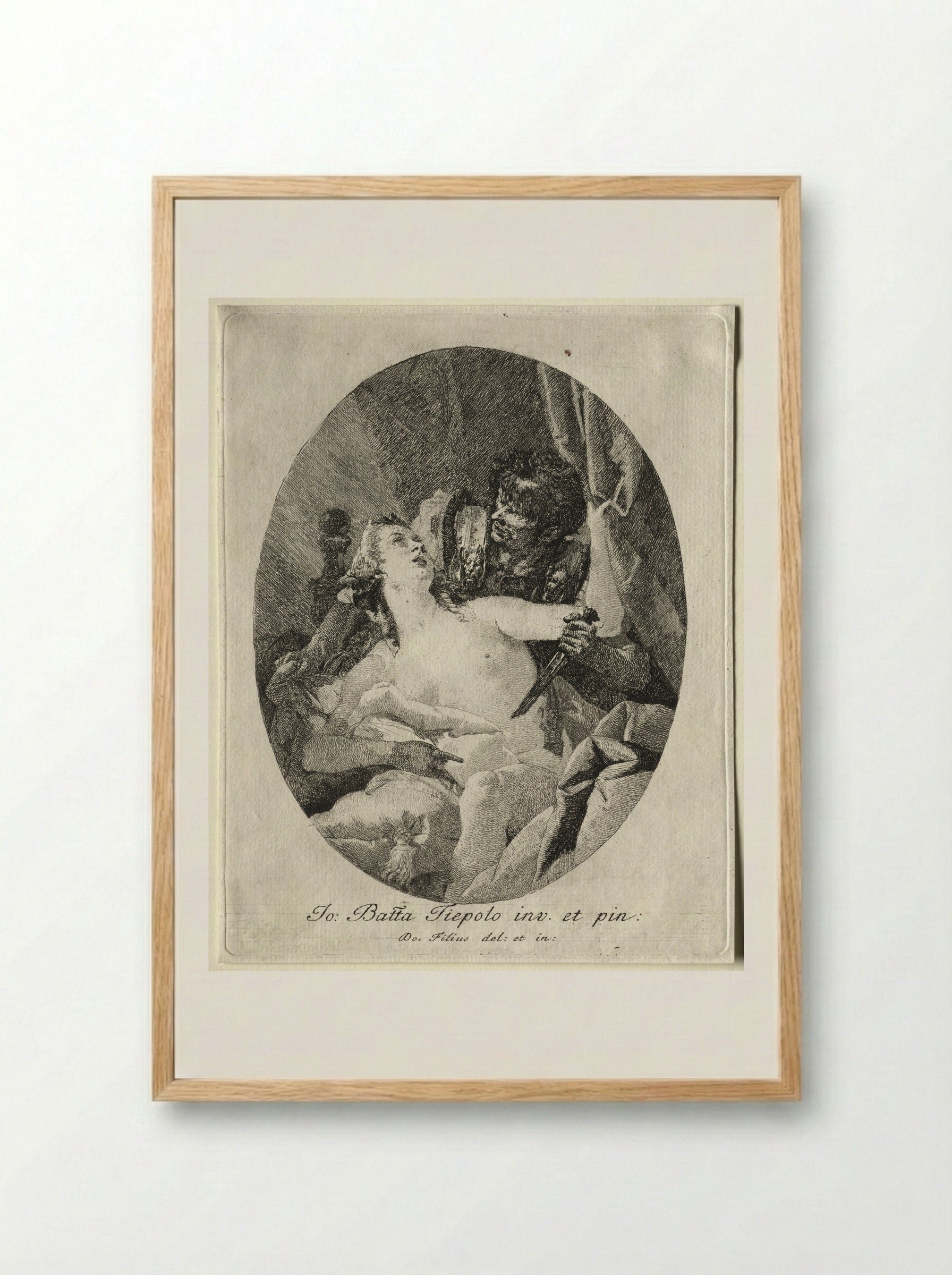 Tarquin and Lucretia - Giovanni Domenico Tiepolo - Framed Print Wood