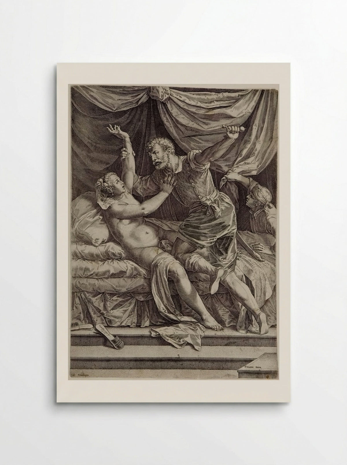 Tarquin and Lucretia - Cornelis Cort - Poster