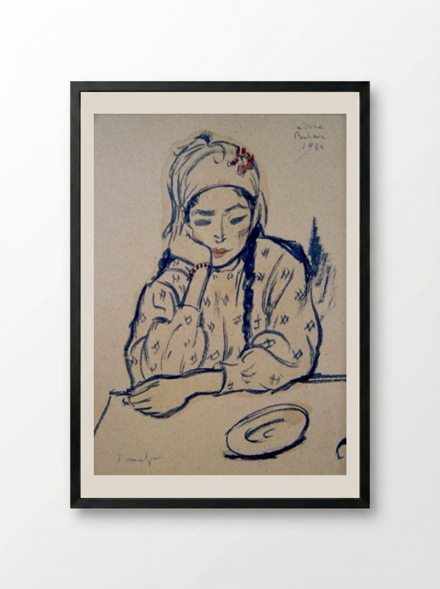 Tatar Women in Balcic - Nicolae Tonitza - Framed Print Black