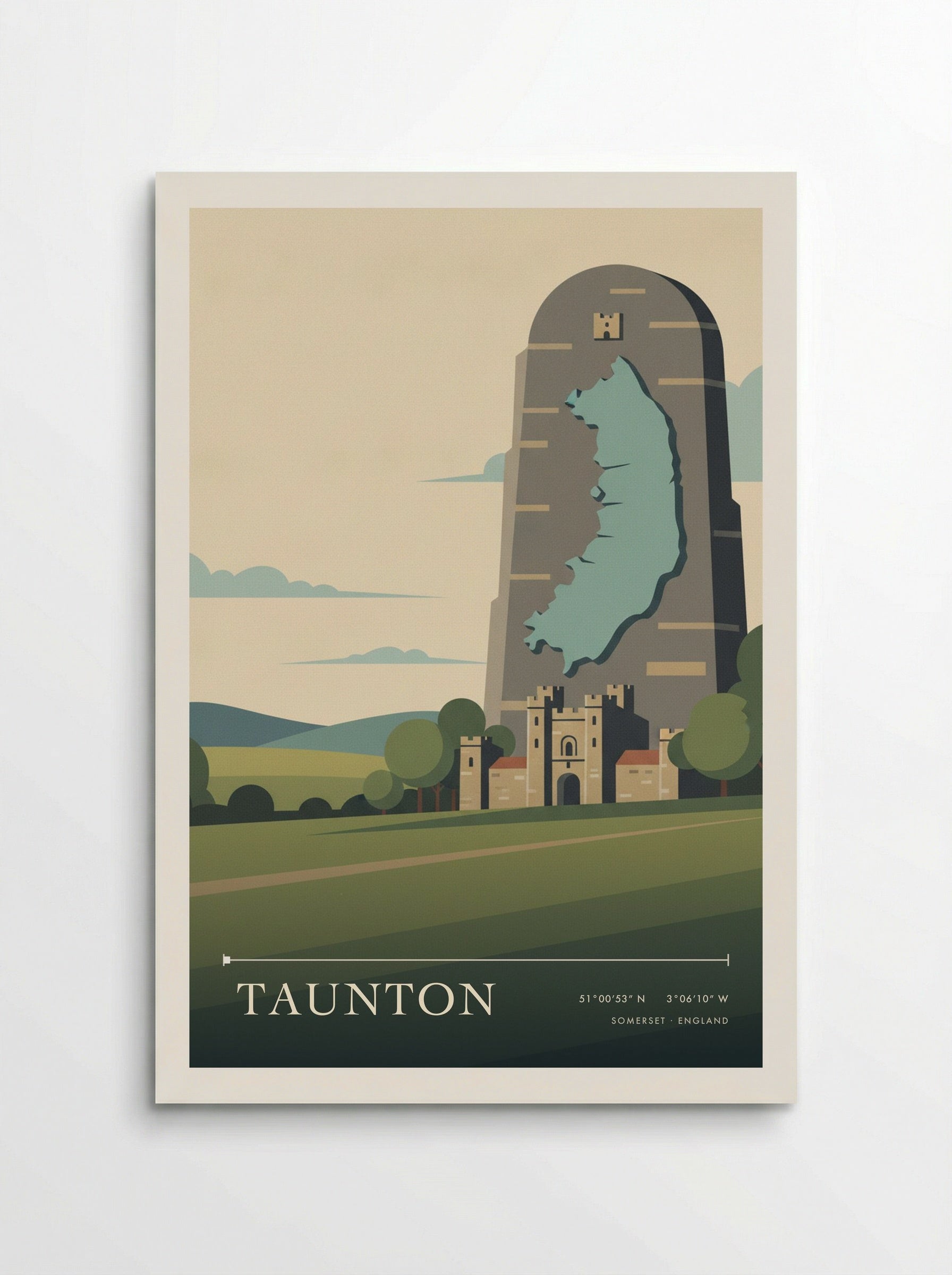 Taunton Somerset England Travel Poster - Poster
