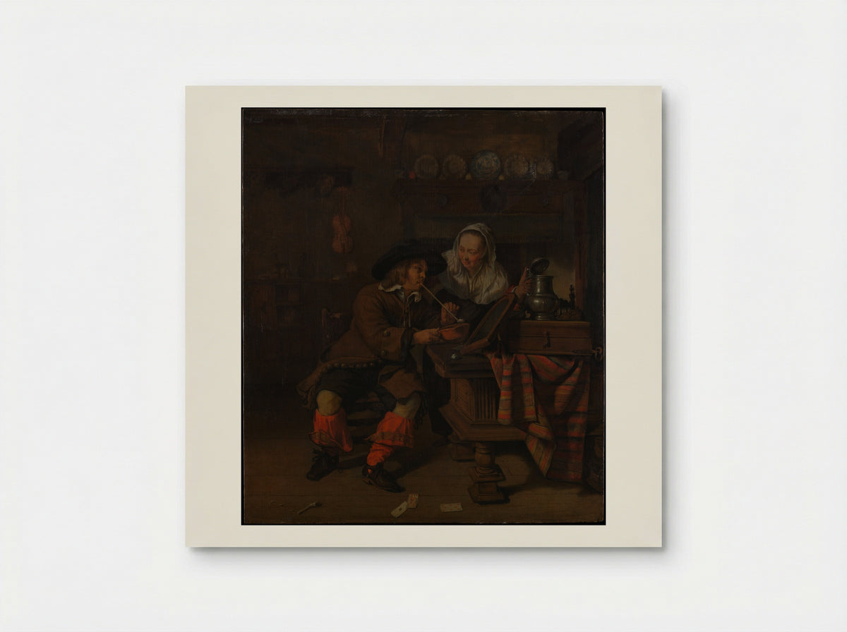 Tavern Scene - Gabriël Metsu - Poster