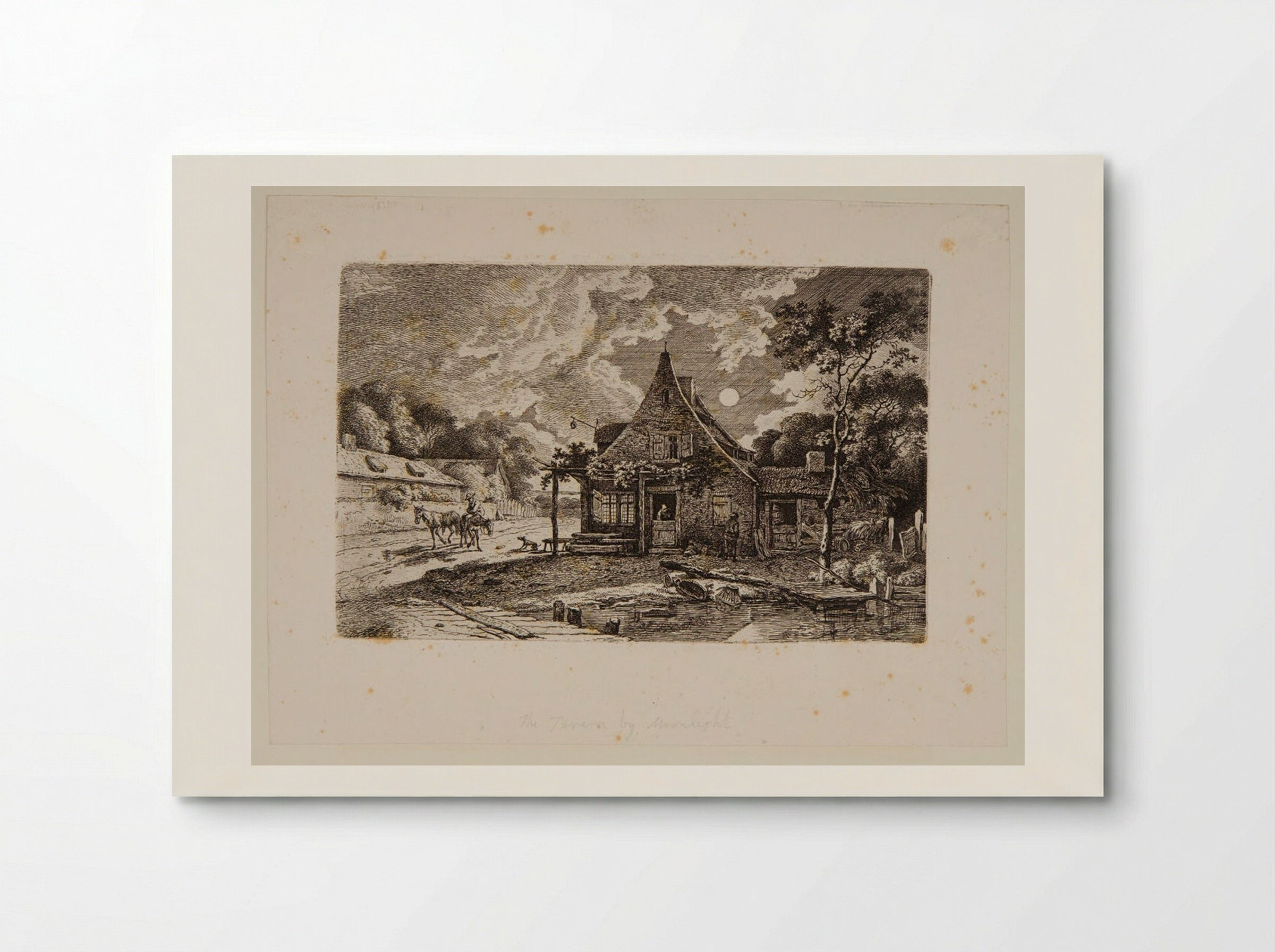 Tavern by Moonlight - Ferdinand Kobell - Poster