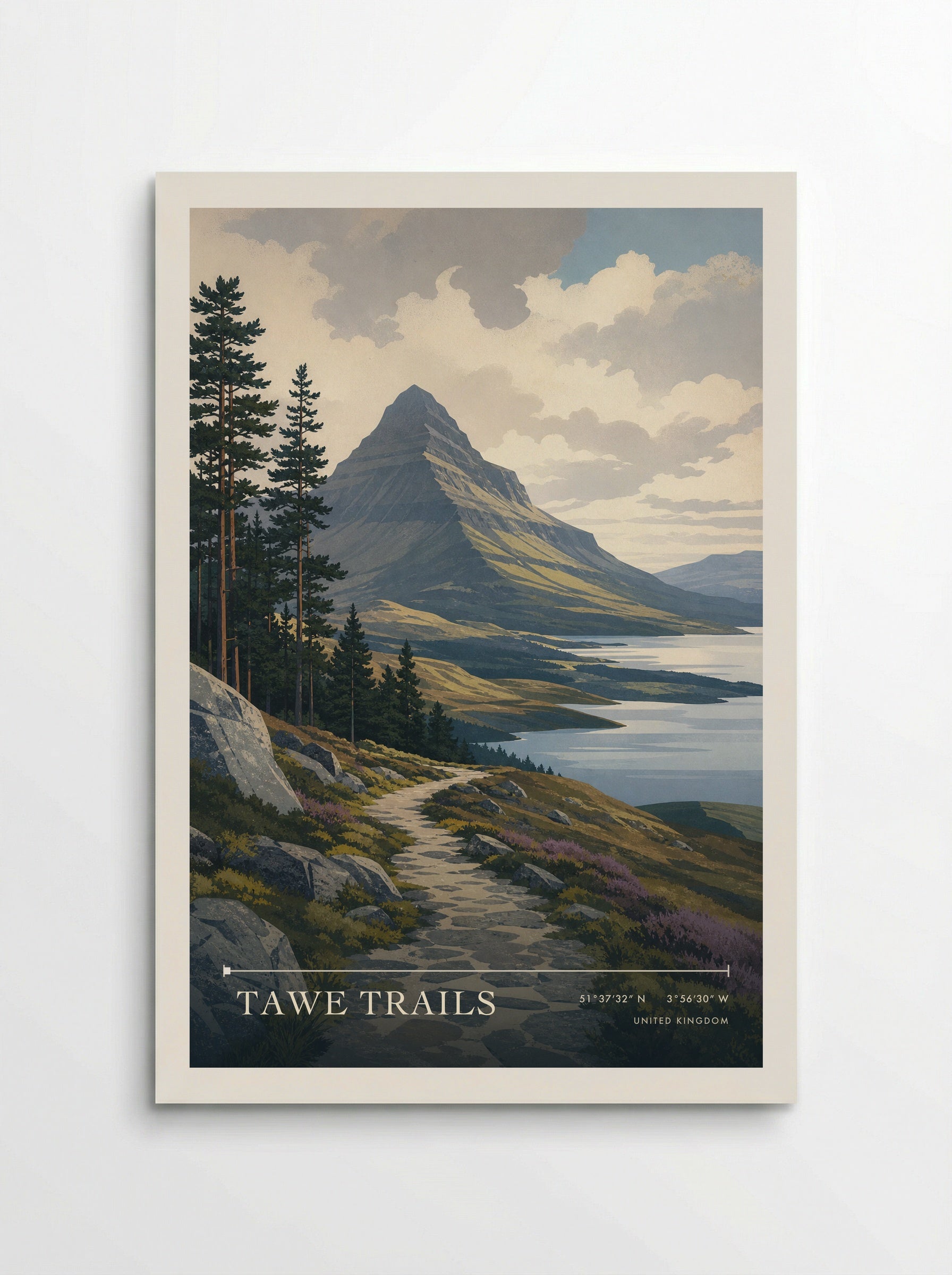 Tawe Trails United Kingdom Travel Poster - Poster