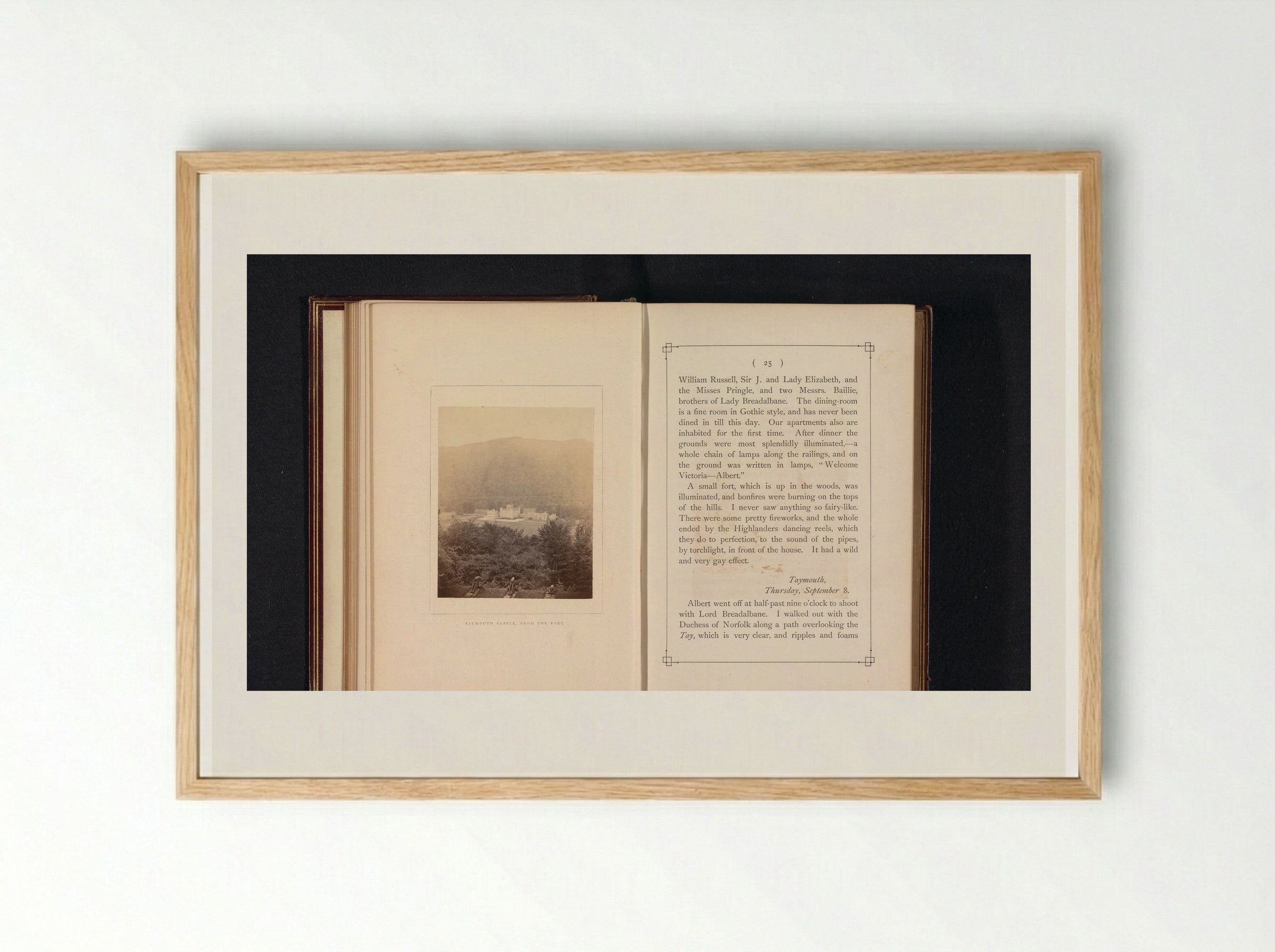 Taymouth Castle, from the Fort - George Washington Wilson - Framed Print Wood
