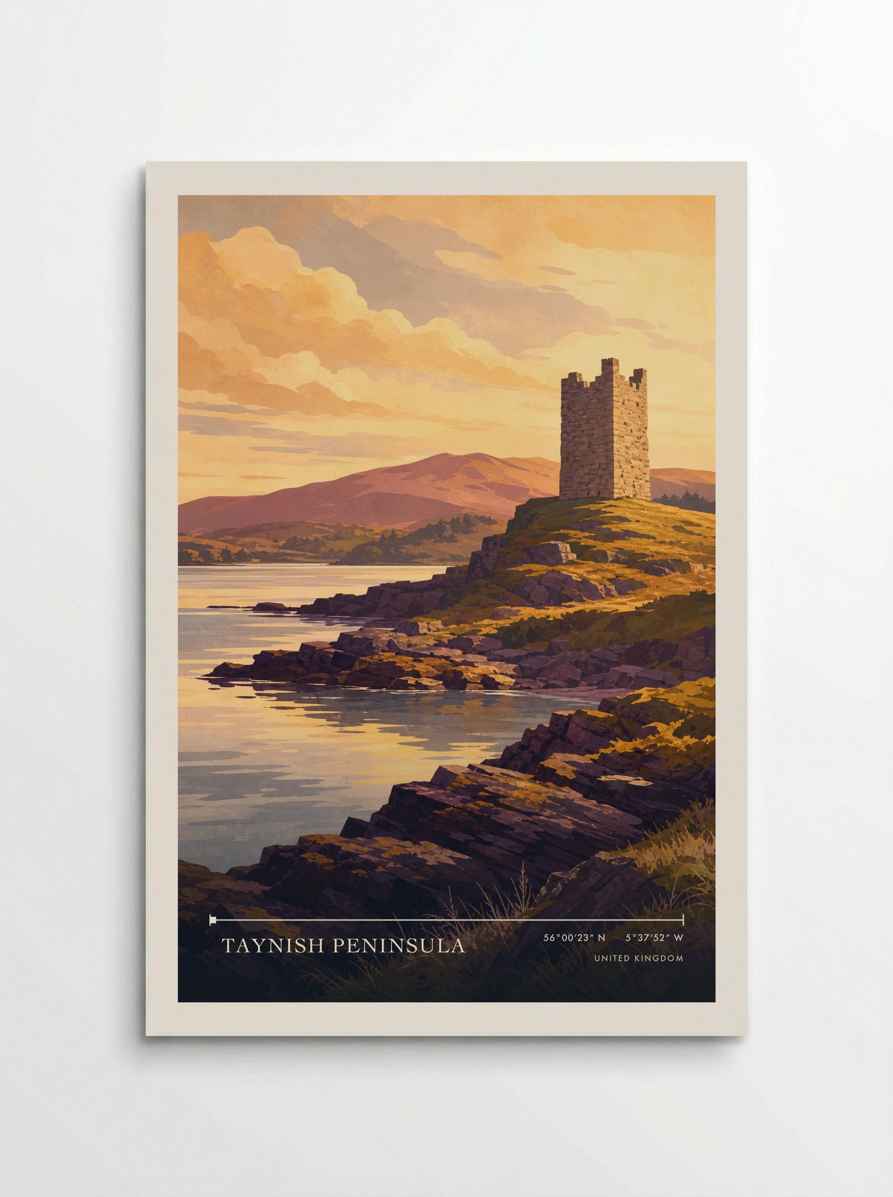 Taynish Peninsula United Kingdom Travel Poster - Poster
