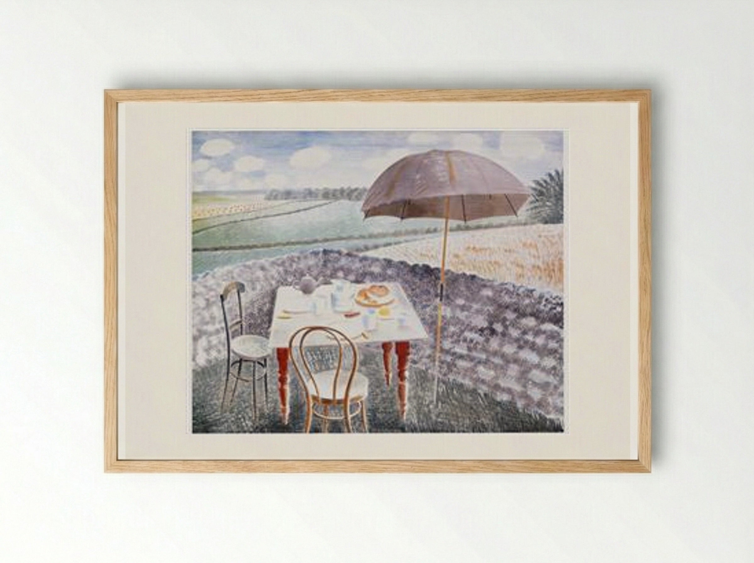 Tea at Furlongs - Eric Ravilious - Framed Print Wood
